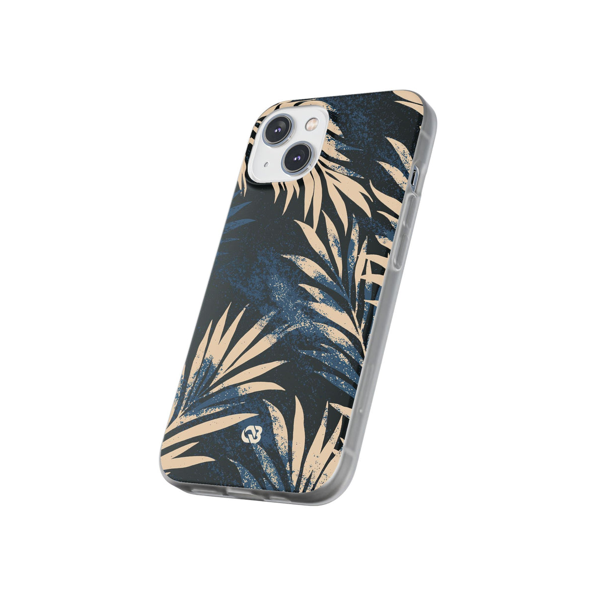 Blue Lite Phone Case for iPhone - Indigo Sandstone Palm