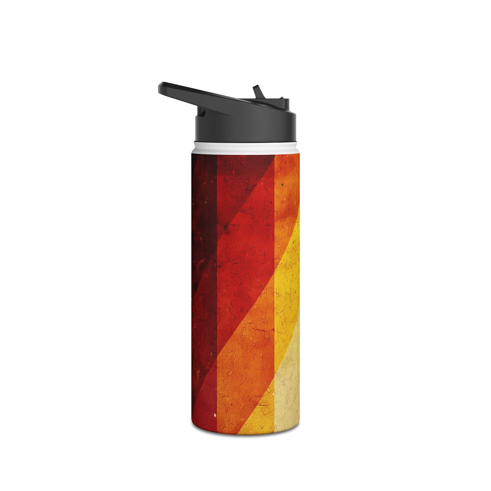 Crimson Stripes - Stainless Steel Water Bottle