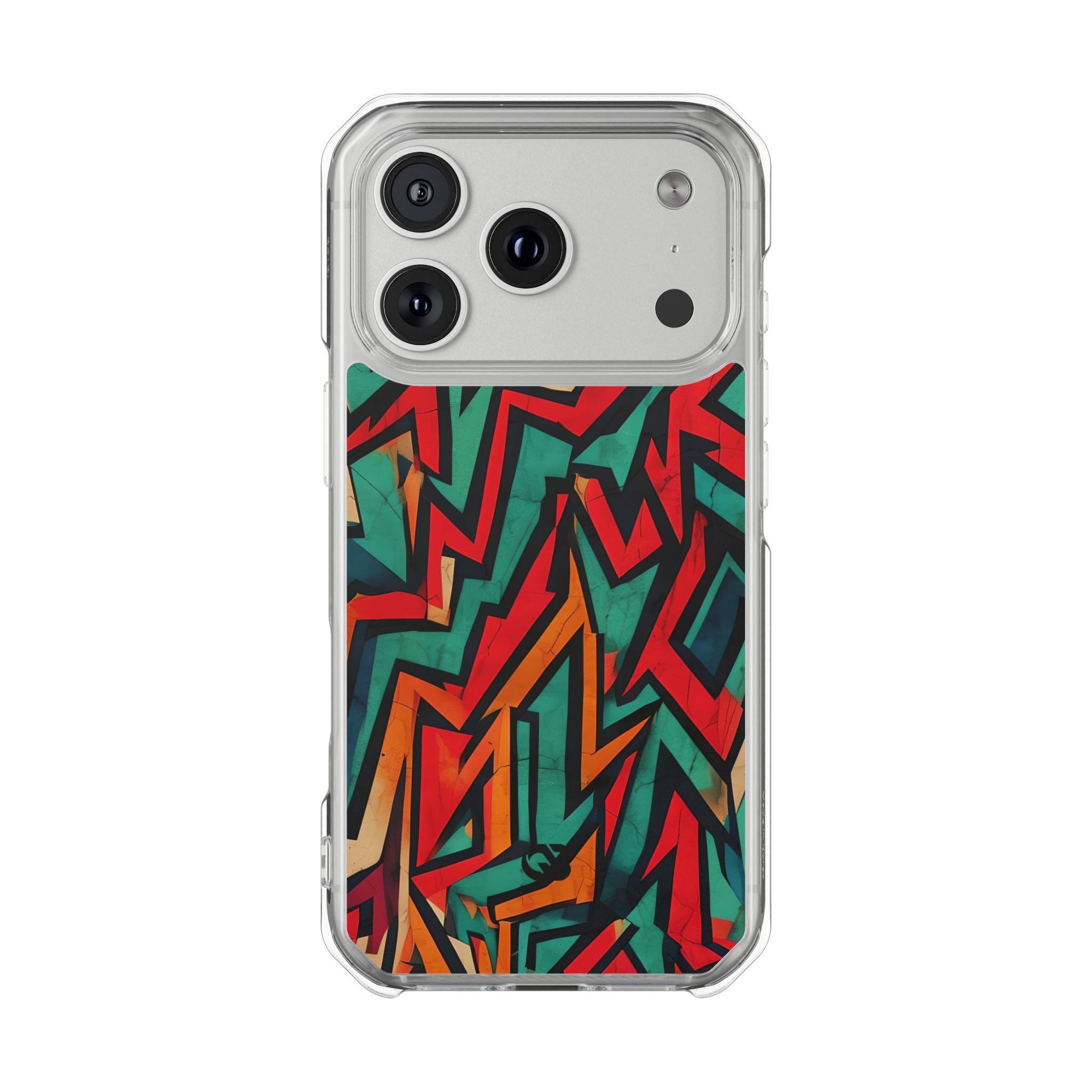 Jagged Teal Static · Impact Phone Case for iPhone · Magsafe
