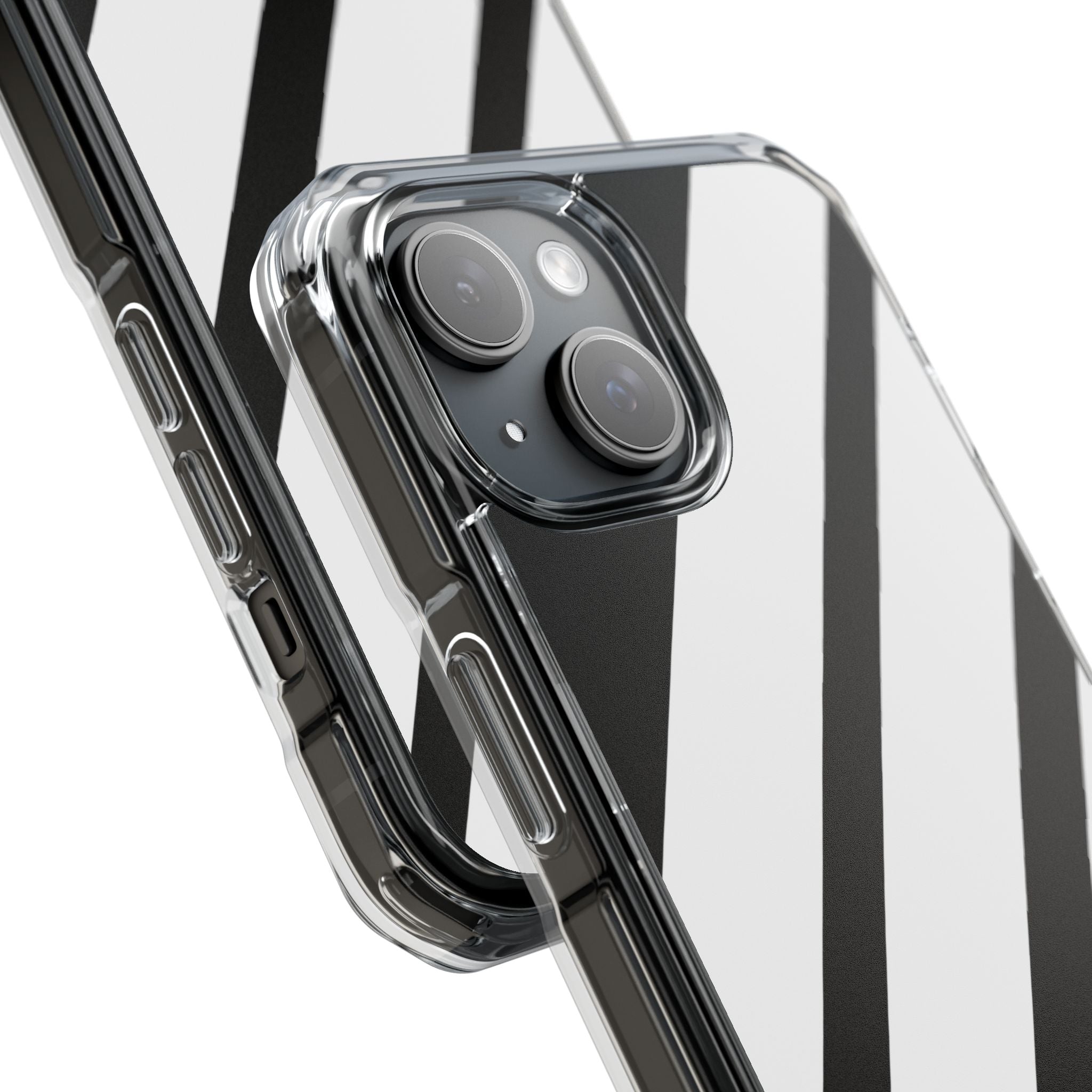 Diagonal Stripes Contrast iPhone 15 Case - Impact