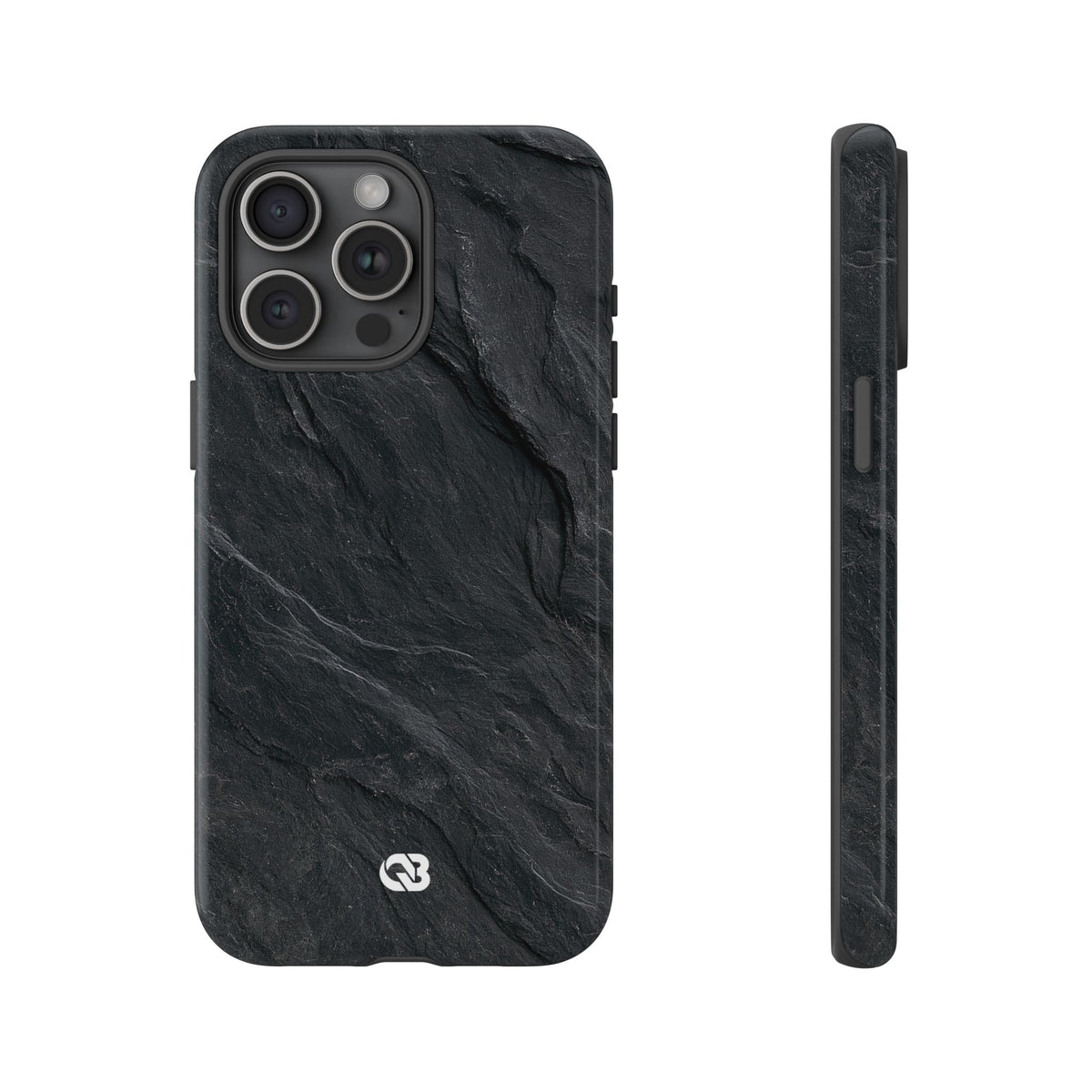 Dark Slate Strata · Tough Phone Case for iPhone · Black