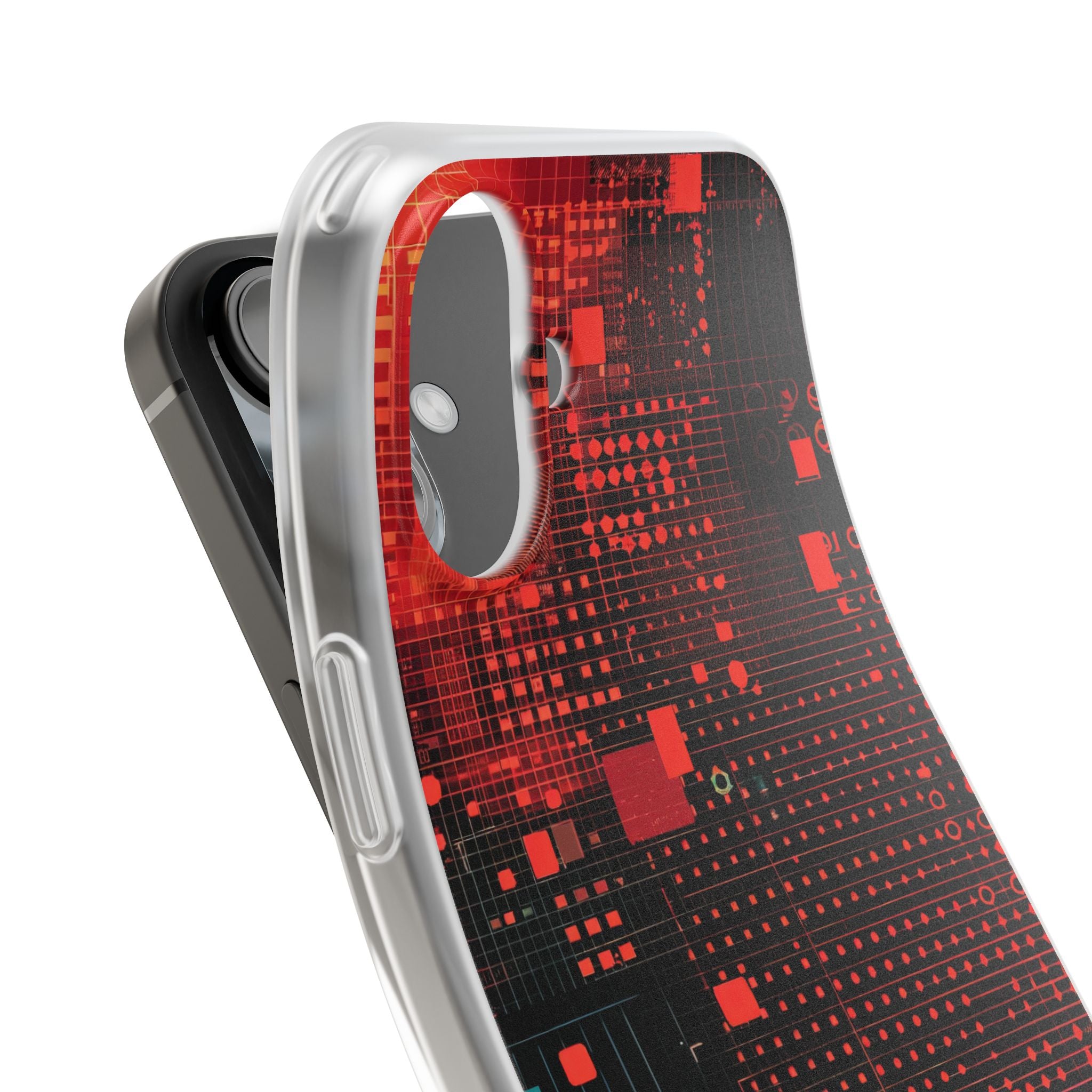 Grid Fusion iPhone 16 Plus Case - Soft