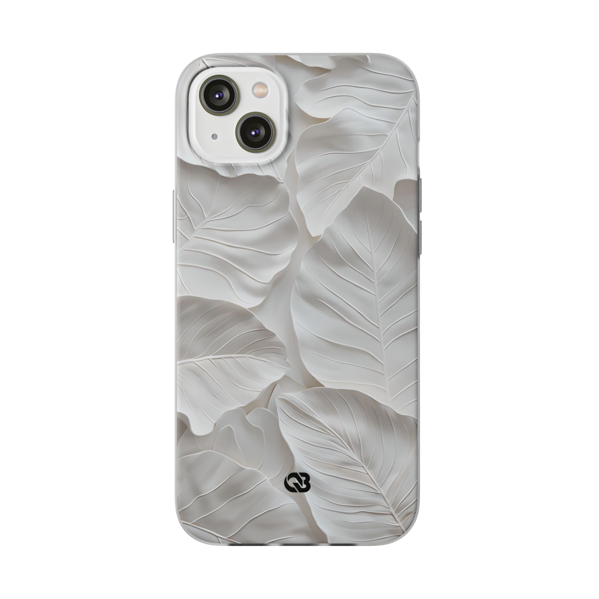 Sculpted Ivory Leaves · Soft Phone Case for iPhone
