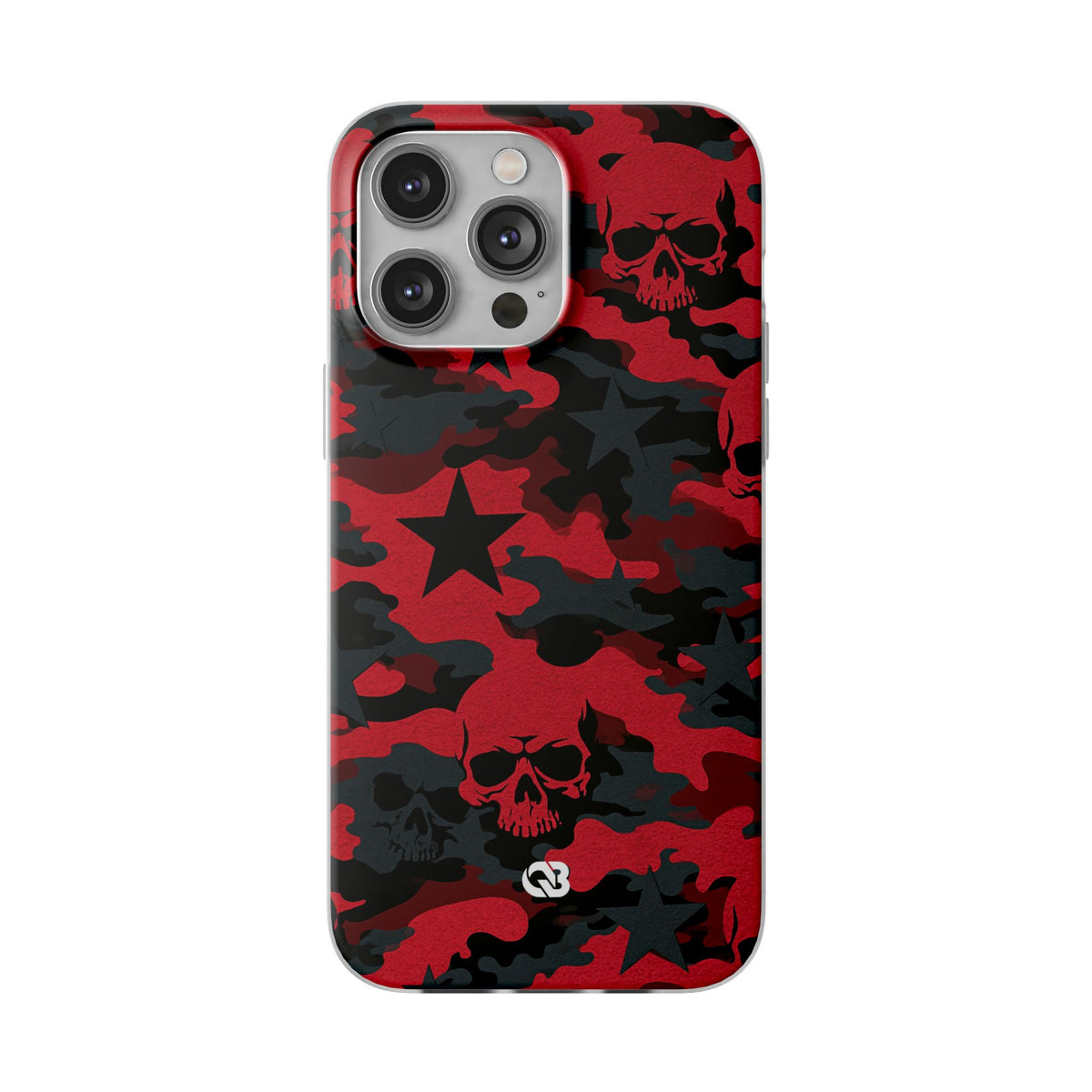 Crimson Skull Camo · Lite Phone Case for iPhone · Red