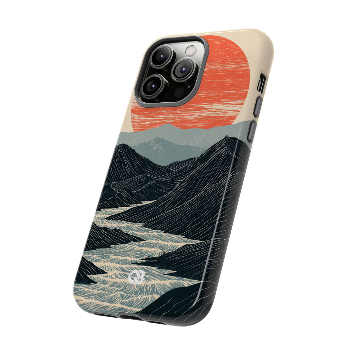 Crimson Ridge Horizon · Tough Phone Case for iPhone · Black