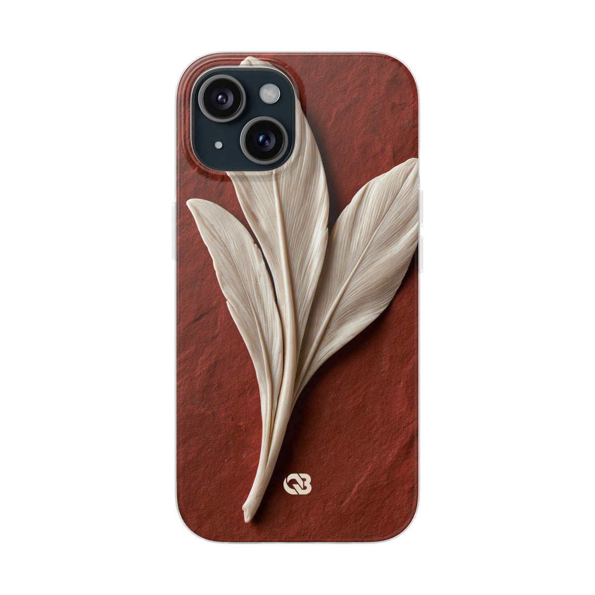Carved Ivory Plume · Lite Phone Case for iPhone · Red