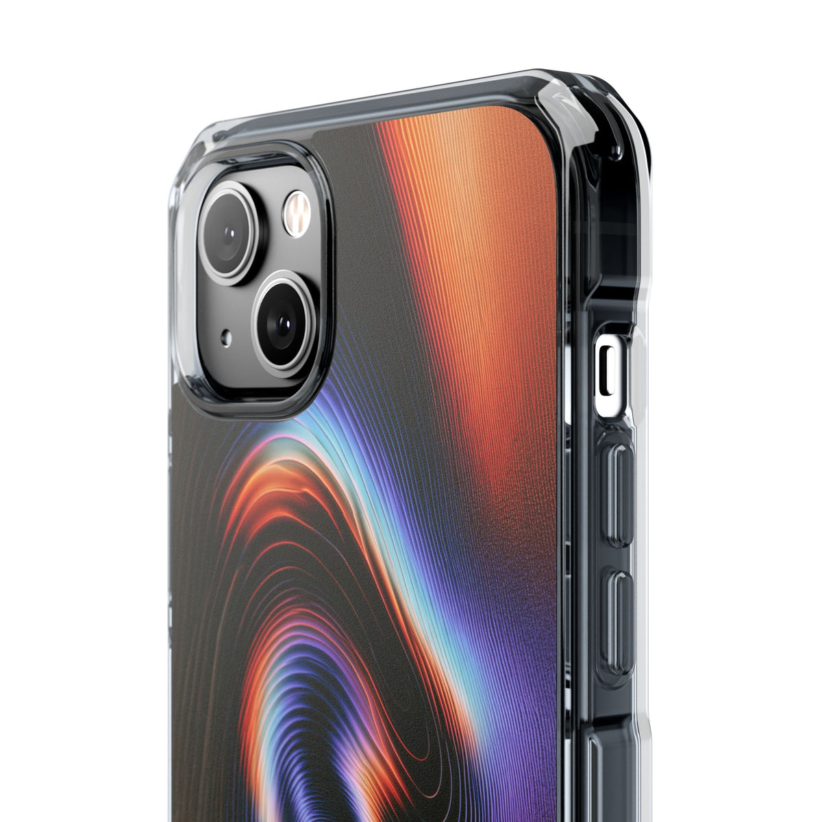 Prismatic Resonance · Clear Impact Magnetic Phone Case for iPhone · Purple