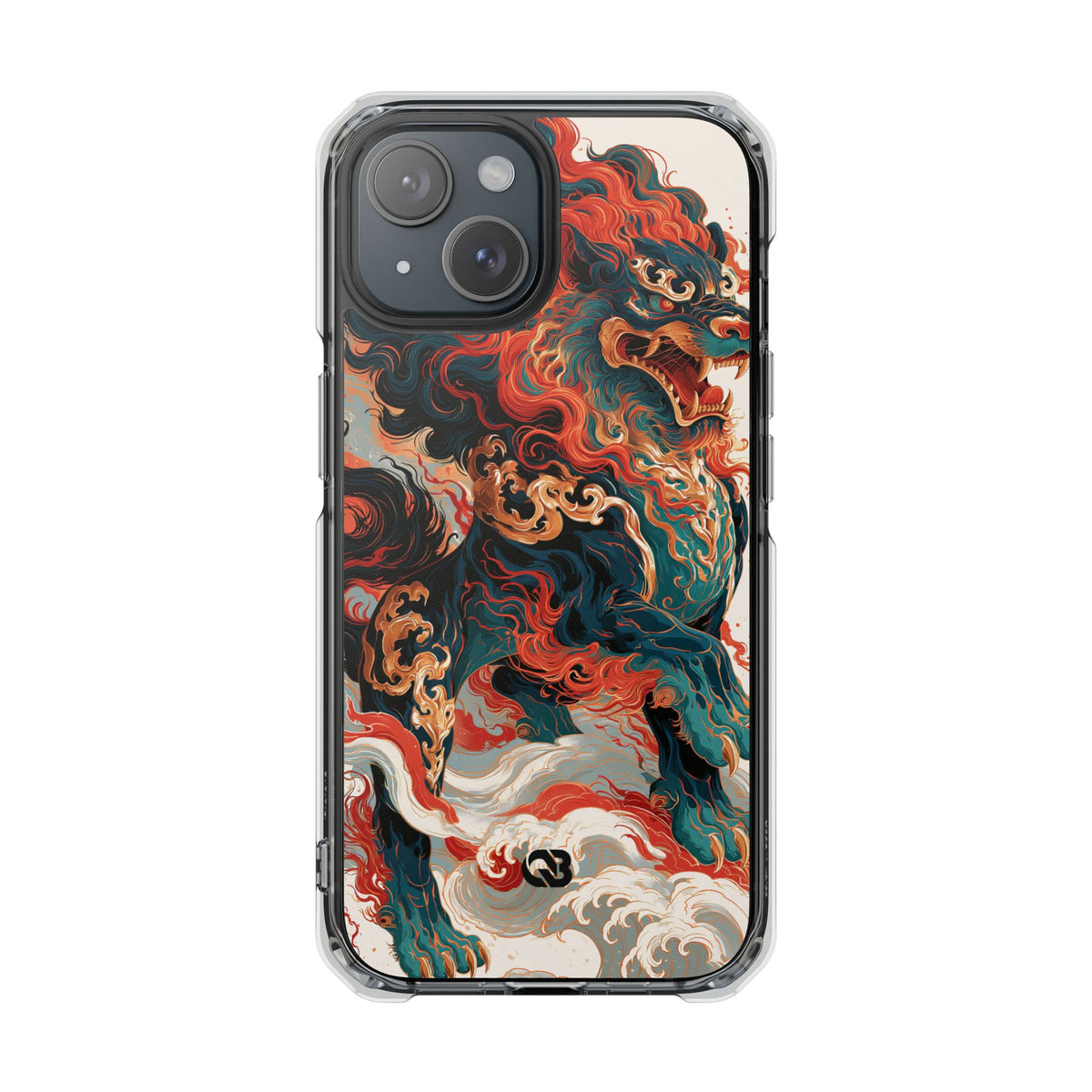 Imperial Shishi · Clear Impact Magnetic Phone Case for iPhone · Teal
