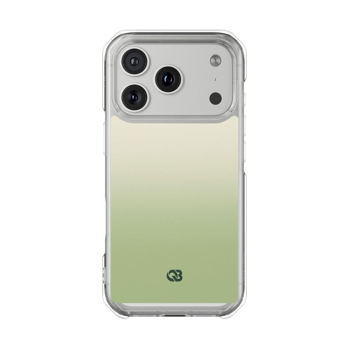 Muted Sage Ombre · Clear Impact Magnetic Phone Case for iPhone · Green