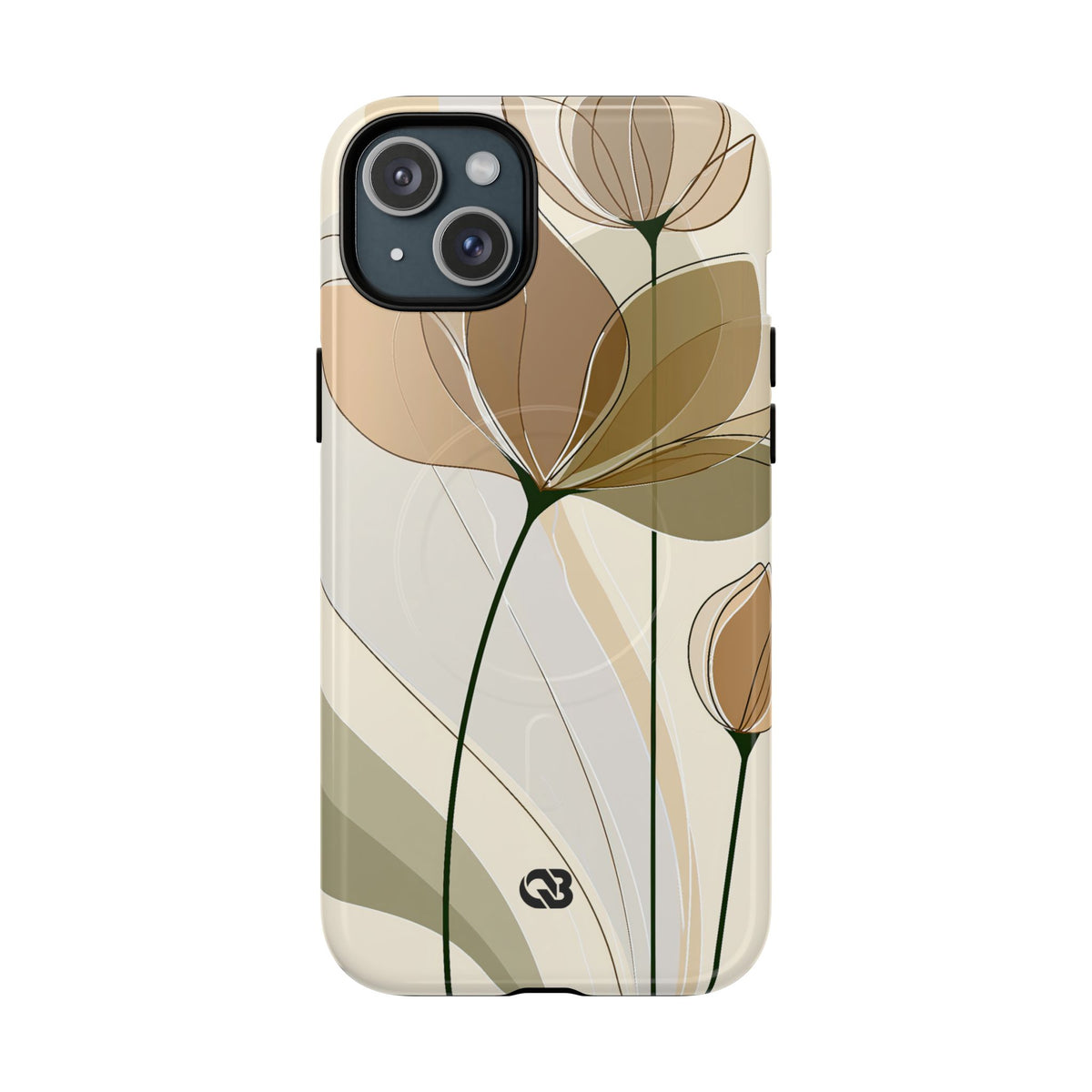 Translucent Petal Contour · Tough 2.0 Magnetic Phone Case for iPhone · Beige