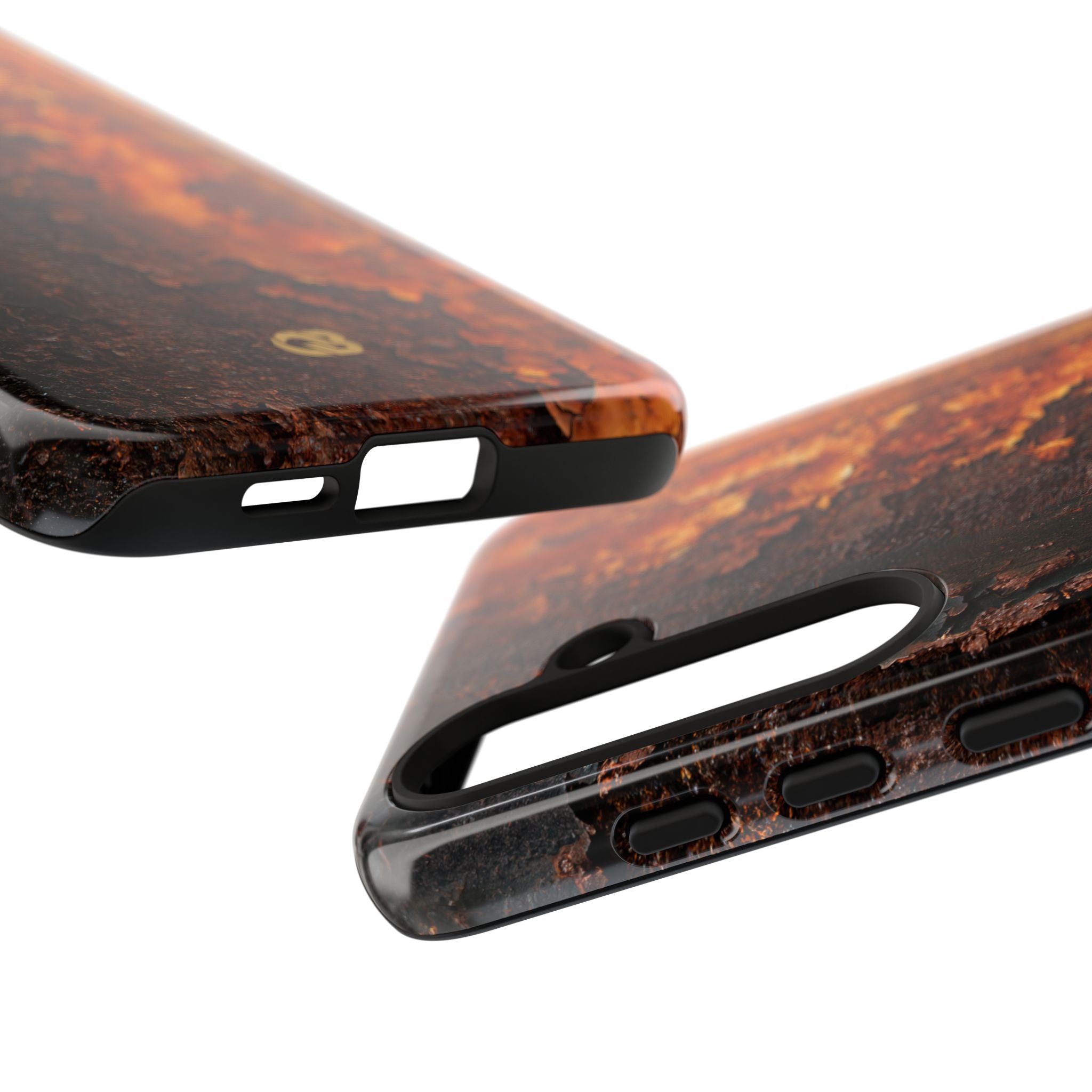 Orange Tough Phone Case for Samsung - Oxidized Iron Crust