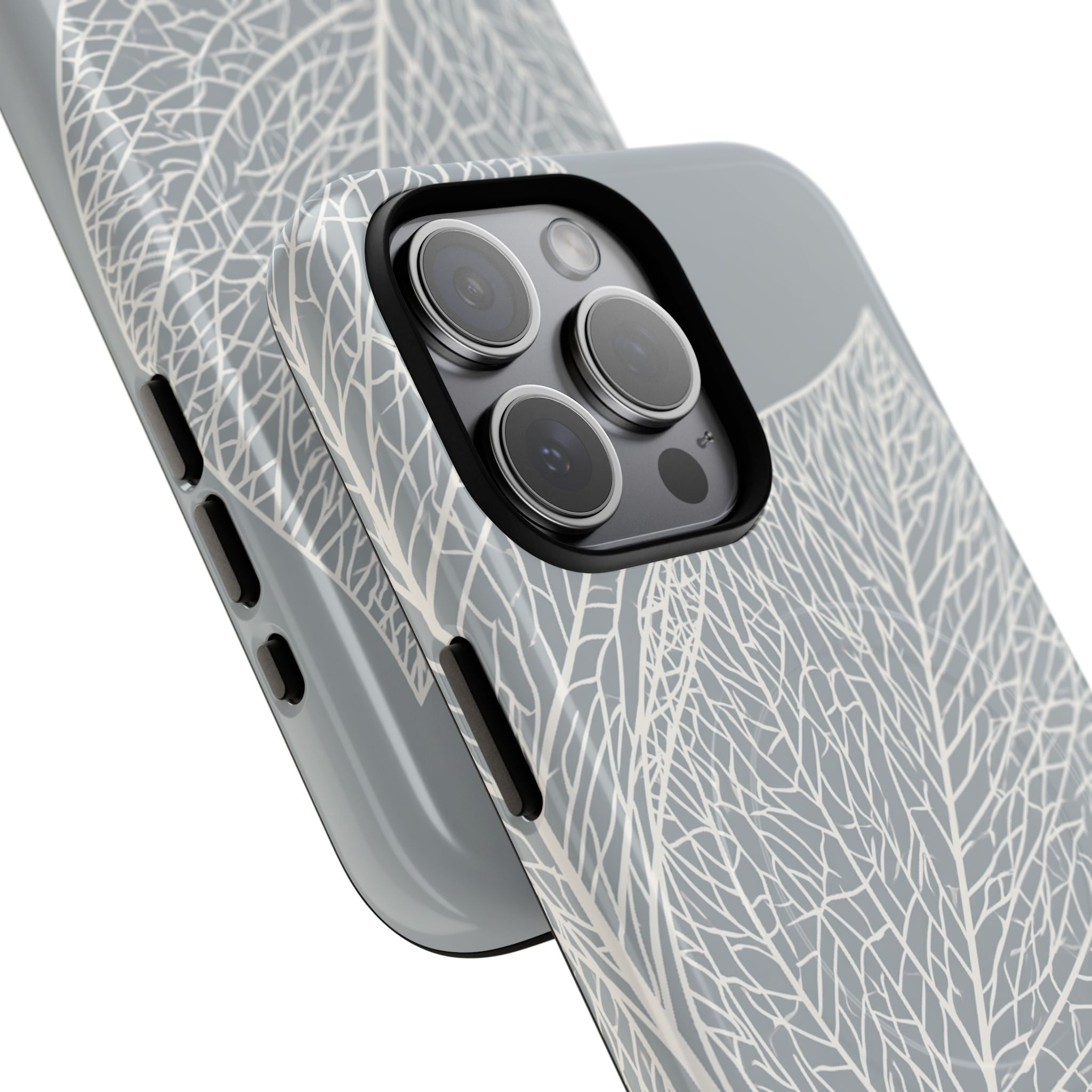 Grey Tough 2.0 Magsafe Phone Case for iPhone - Frosted Ash Veins