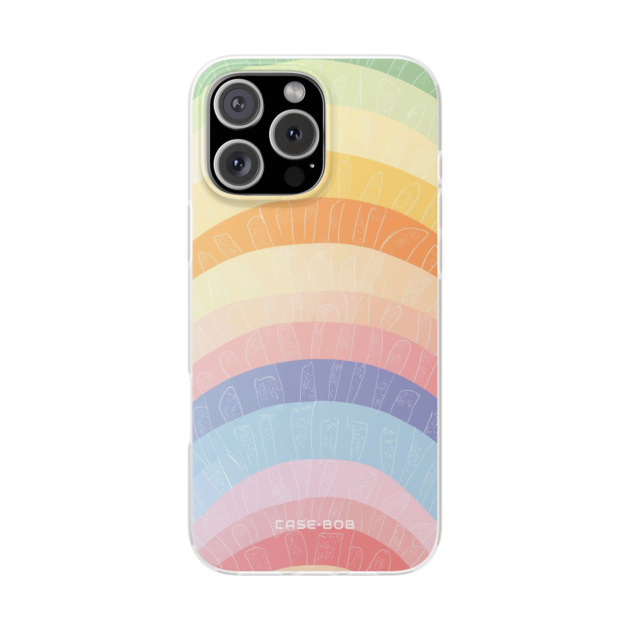 Pastell Regenbogen Bänder iPhone 16 Pro Max Case - Soft
