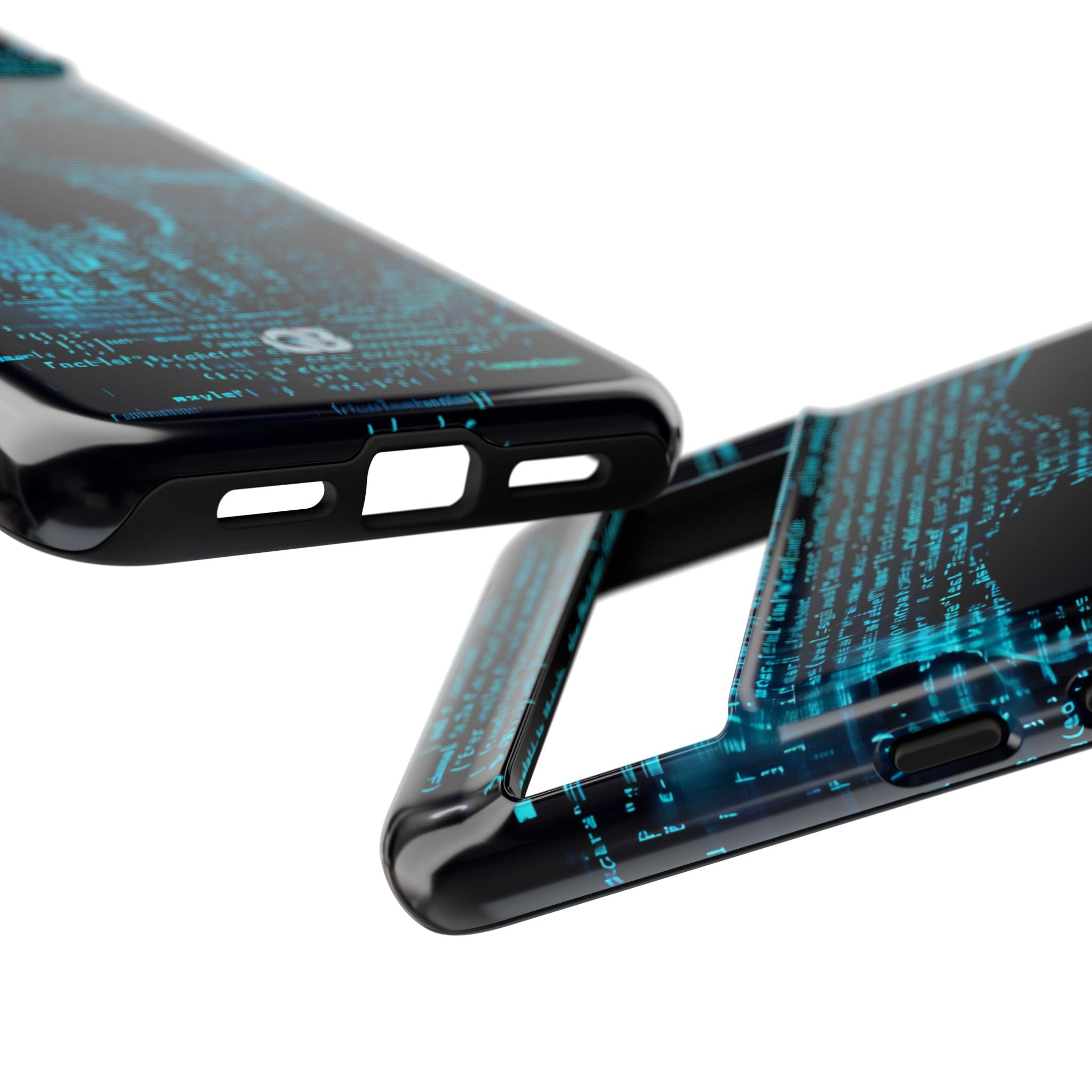 Cyan Glitch Skull · Tough Phone Case for Google Pixel