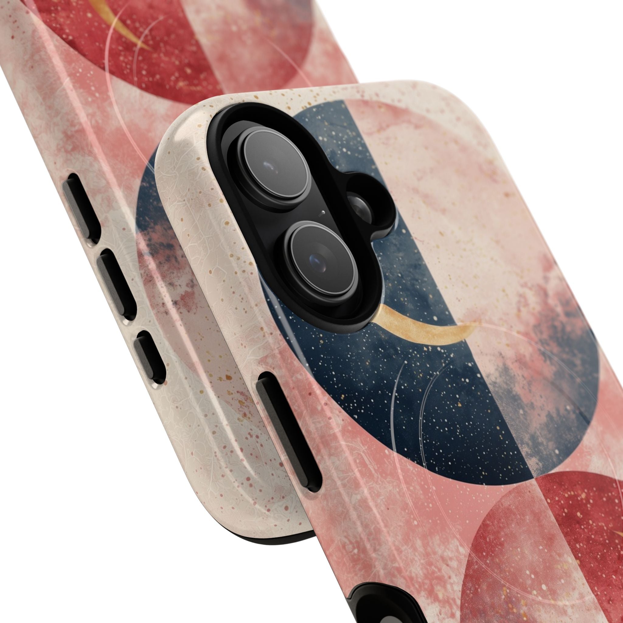 Golden Crescent Circles iPhone 17 Case - Tough+ - CASE•BOB