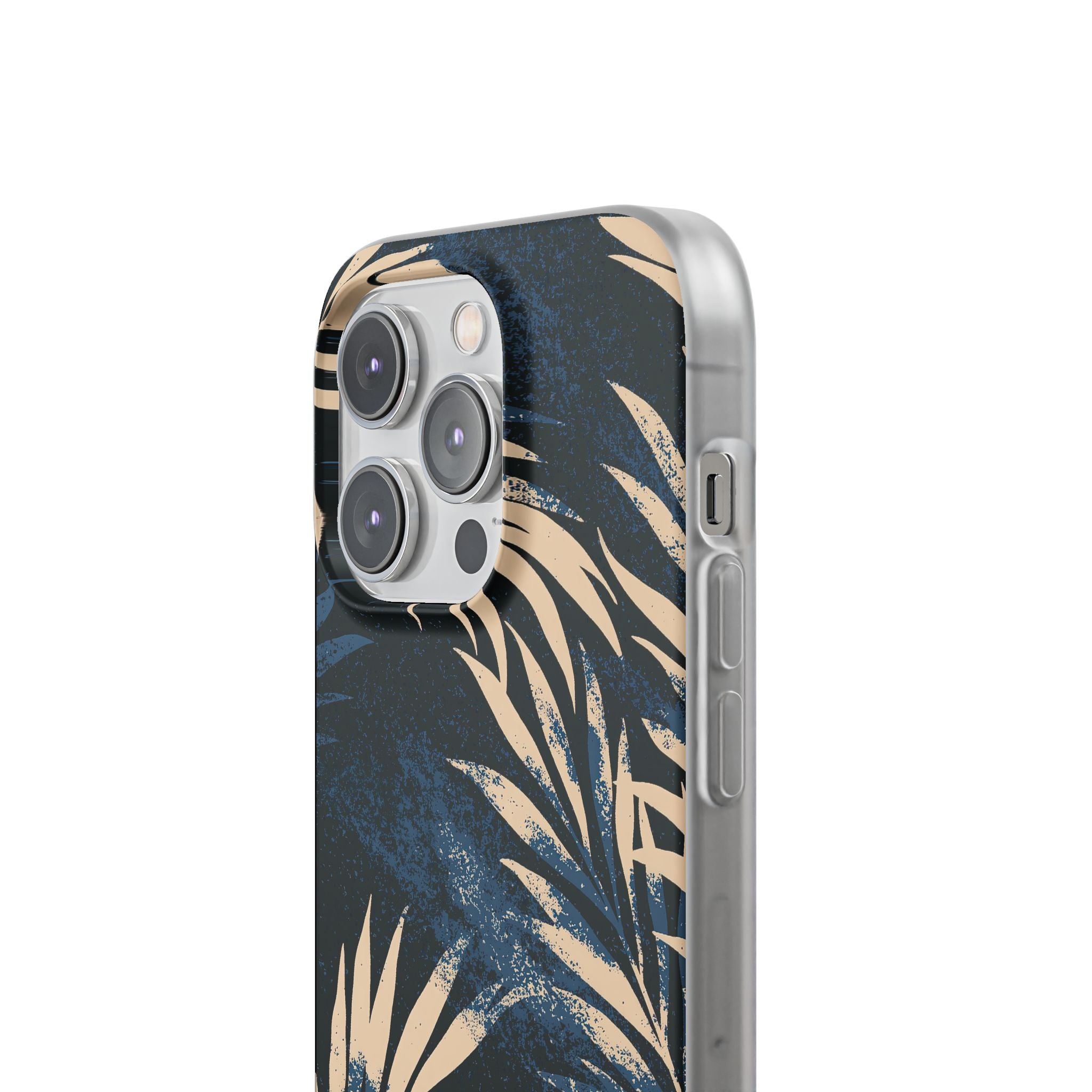 Blue Lite Phone Case for iPhone - Midnight Indigo Palm