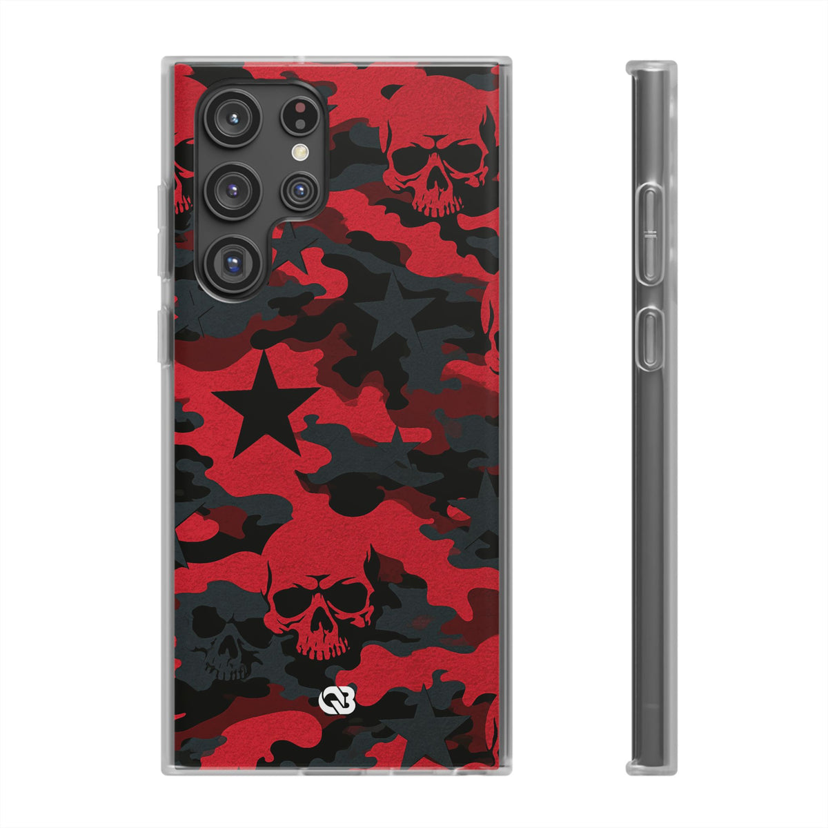 Crimson Skull Camo · Lite Phone Case for Samsung · Red