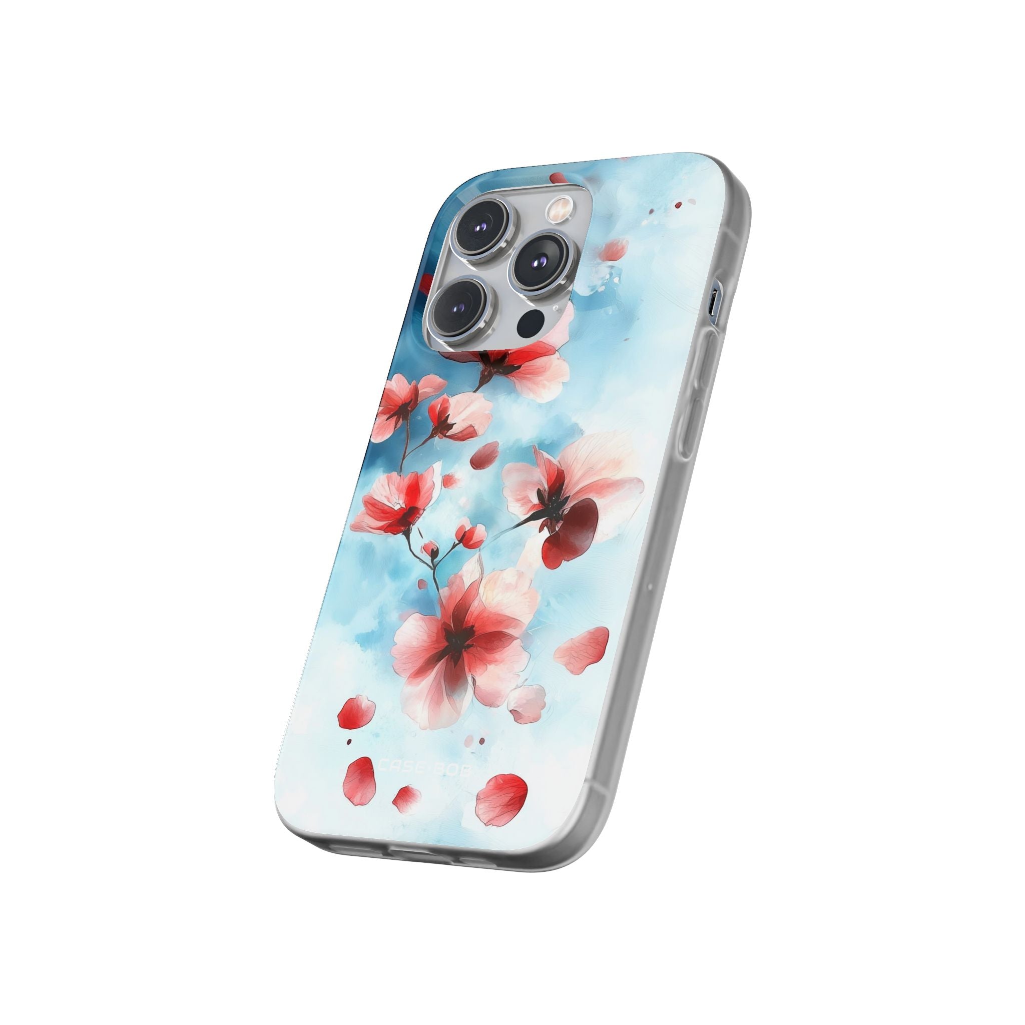 Pink Blossom Drift iPhone 14 Pro Skal - Mjuk