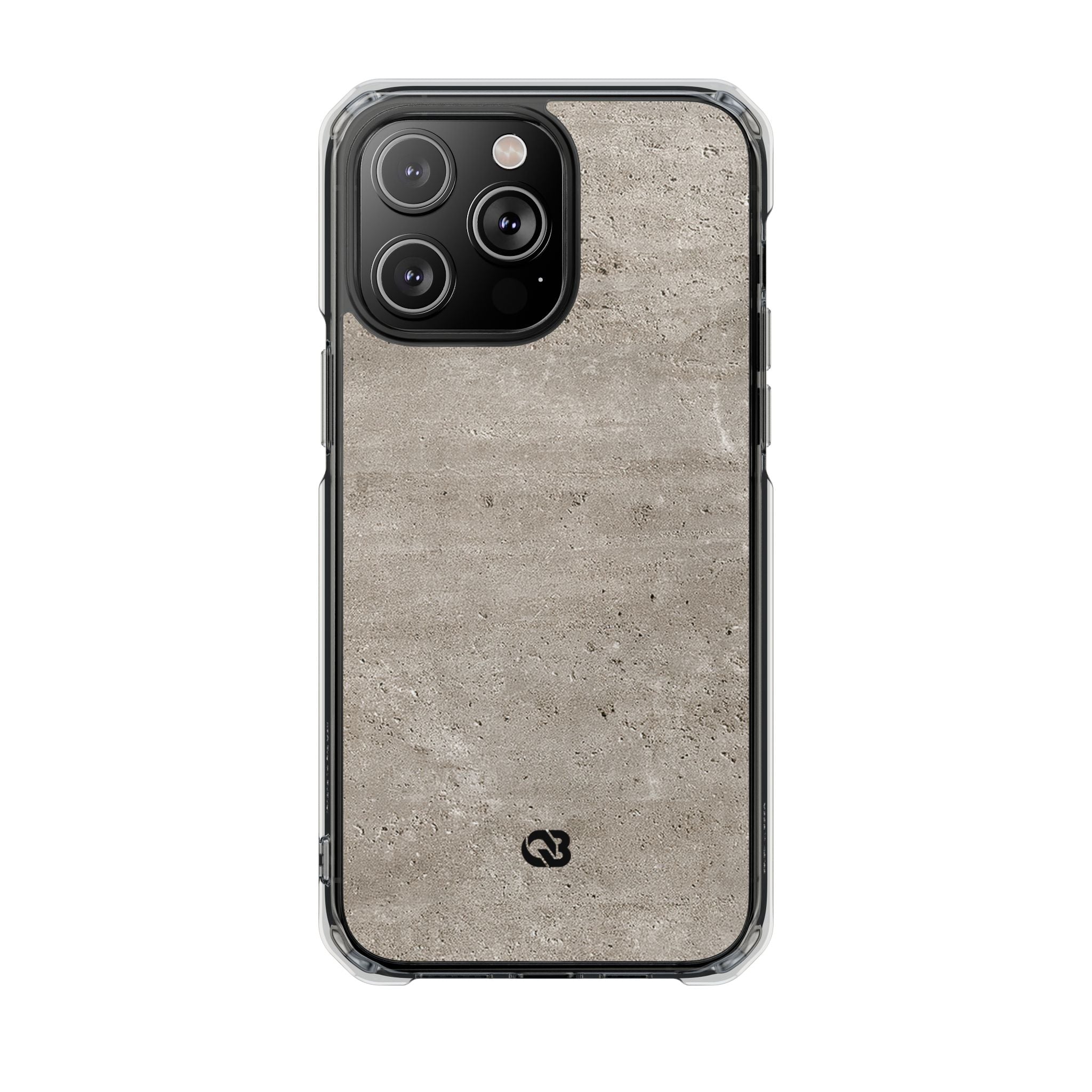 Grey Impact MagSafe Phone Case for iPhone - Brutalist Stone Grit