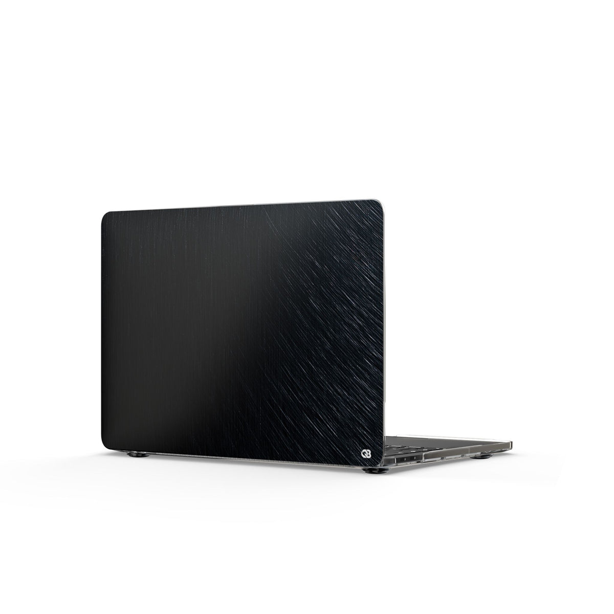 Brushed Obsidian Steel · Clear Hard Case for MacBook · Black