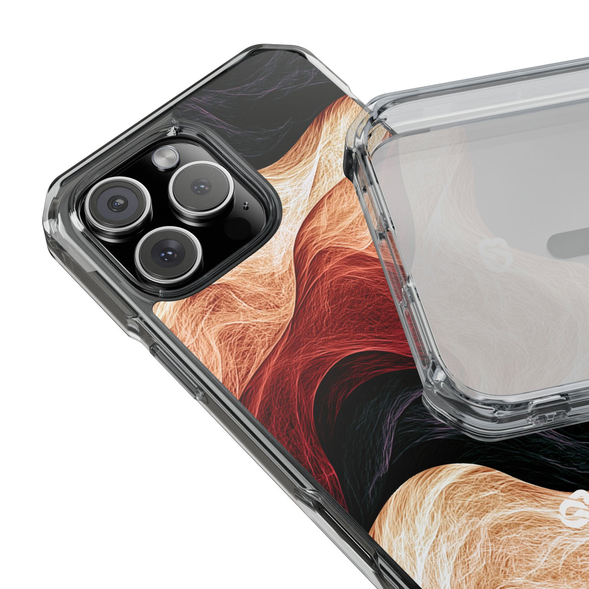 Ember Wave Dispersion · Clear Impact Magnetic Phone Case for iPhone · Red