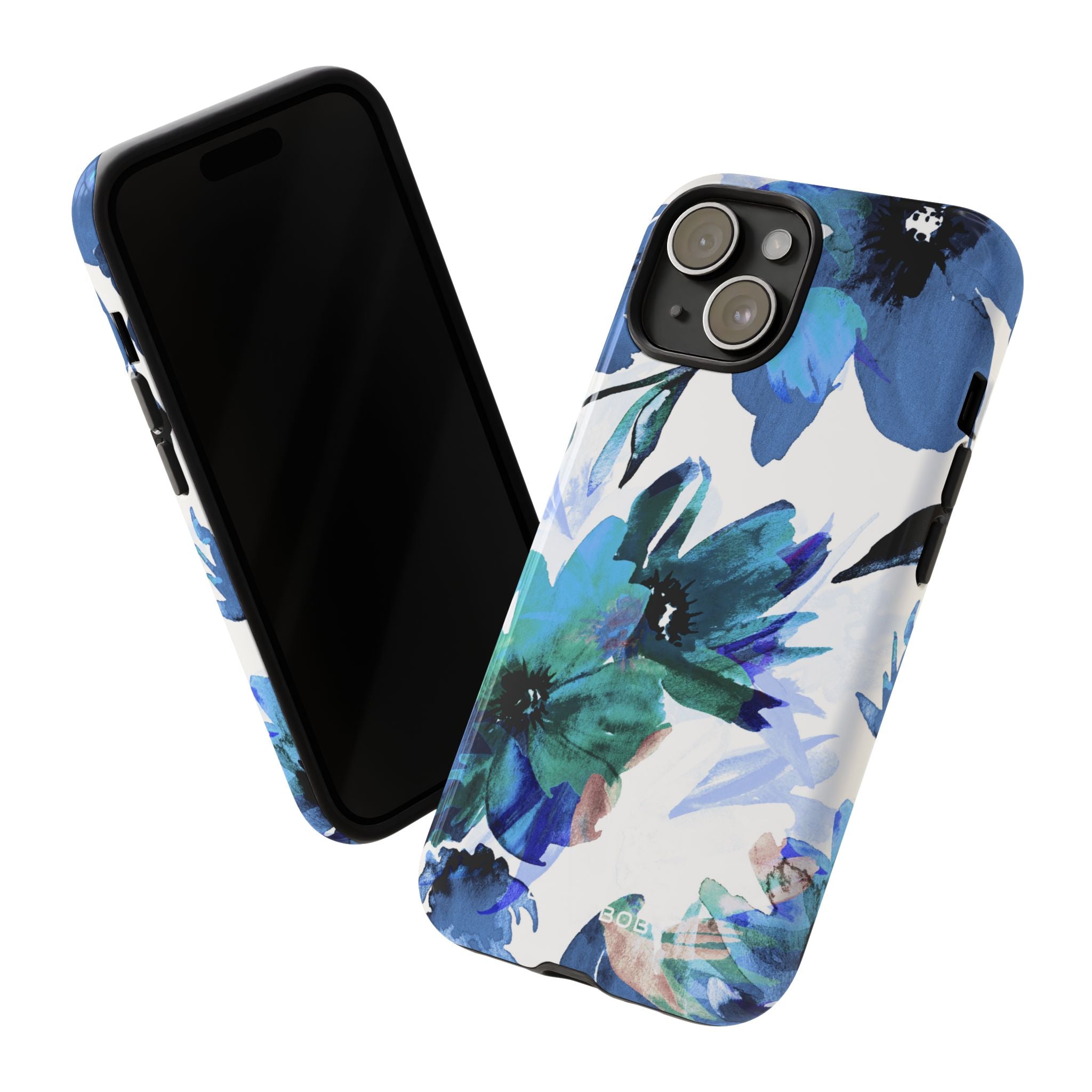 Blue Blossom Radiance iPhone 15 Case - Tough