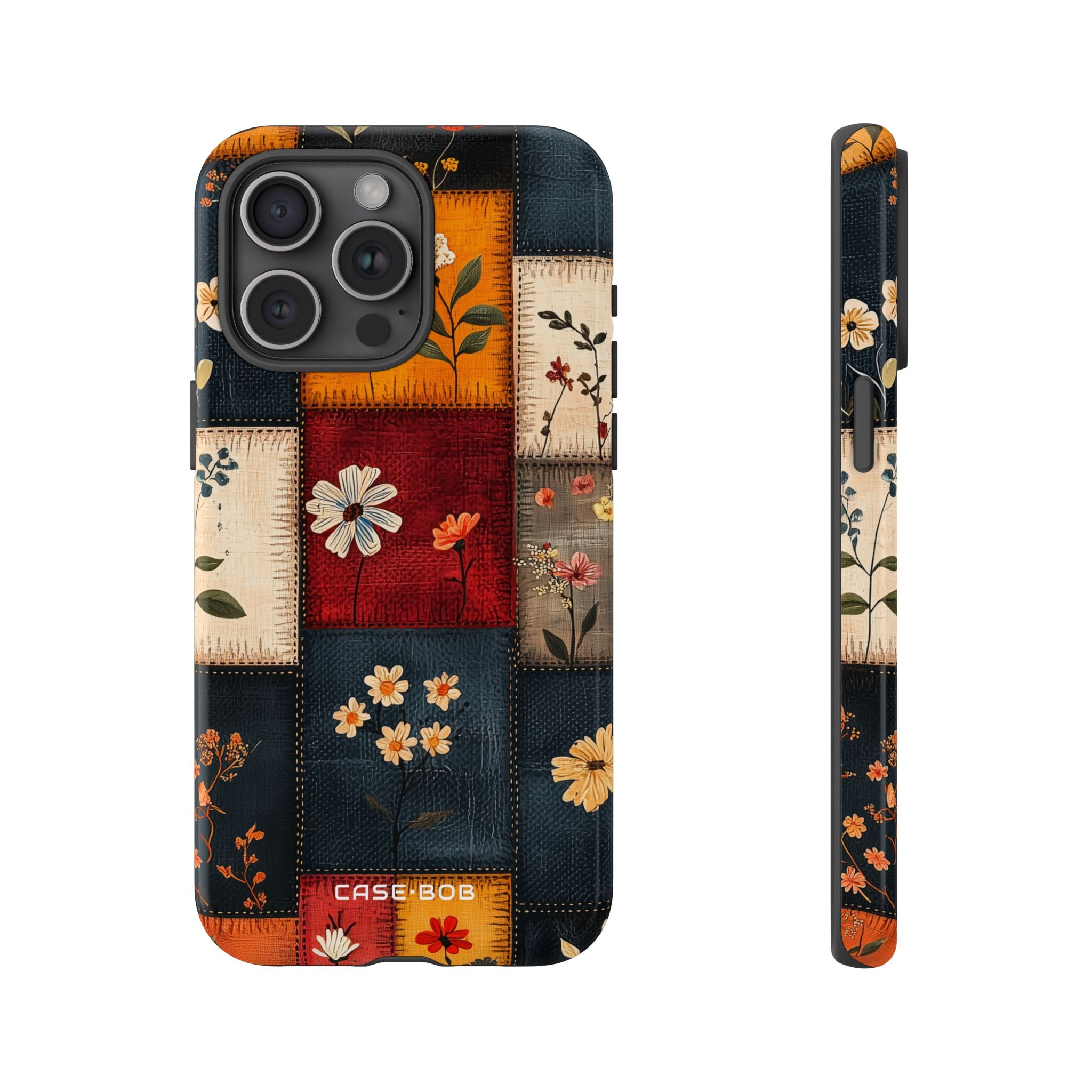 Patchwork Blooms iPhone 15 Pro Max Case - Tough