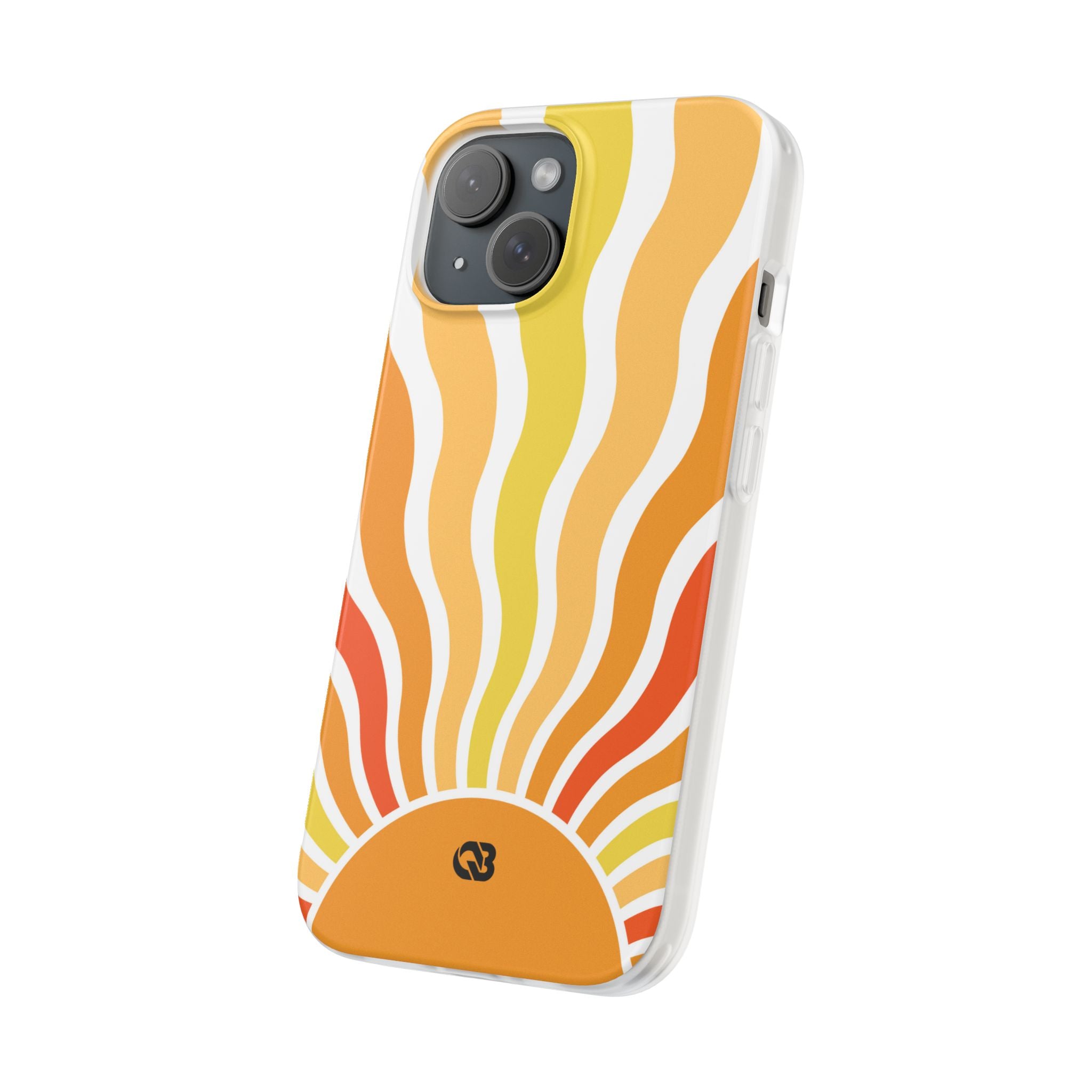Amber Solar Waves · Soft Phone Case for iPhone