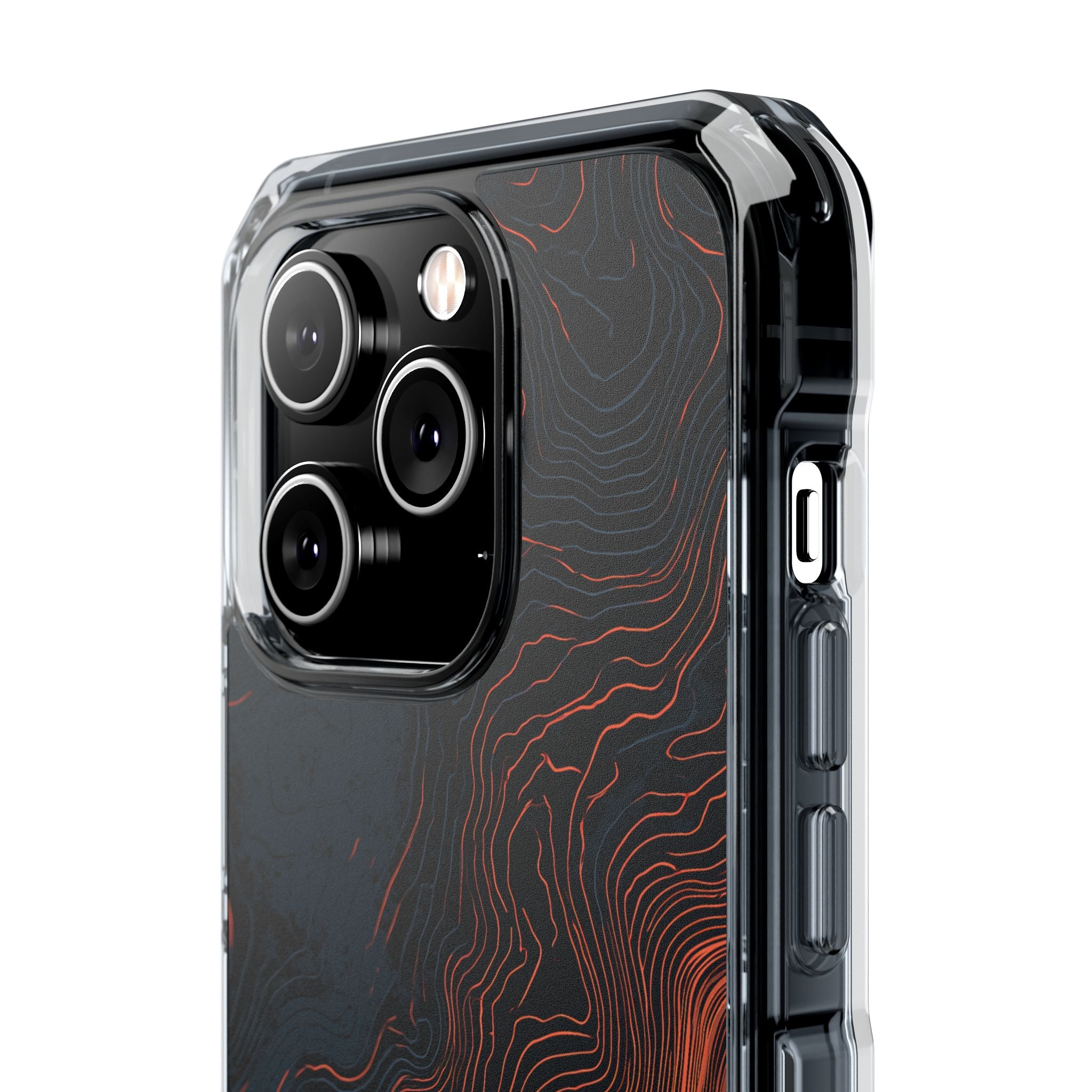 Black Impact MagSafe Phone Case for iPhone - Volcanic Basalt Map