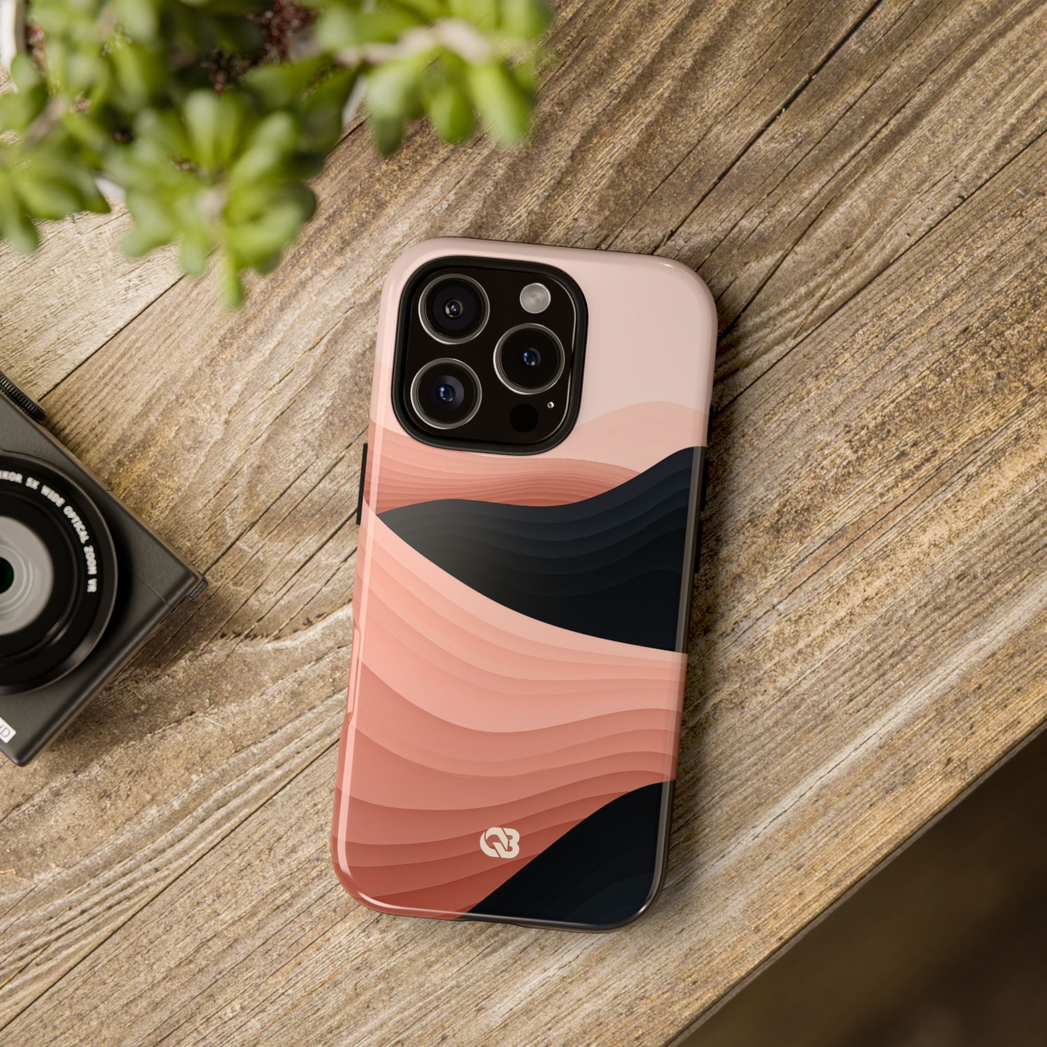 Pink Tough Phone Case for iPhone - Dune Shadow Layers