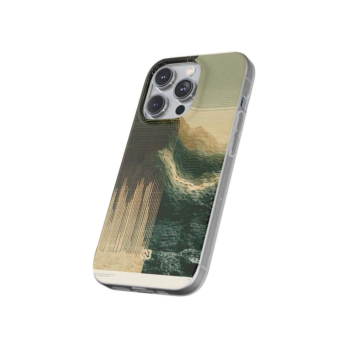 Beige Lite Phone Case for iPhone - Veridian Data Ridge