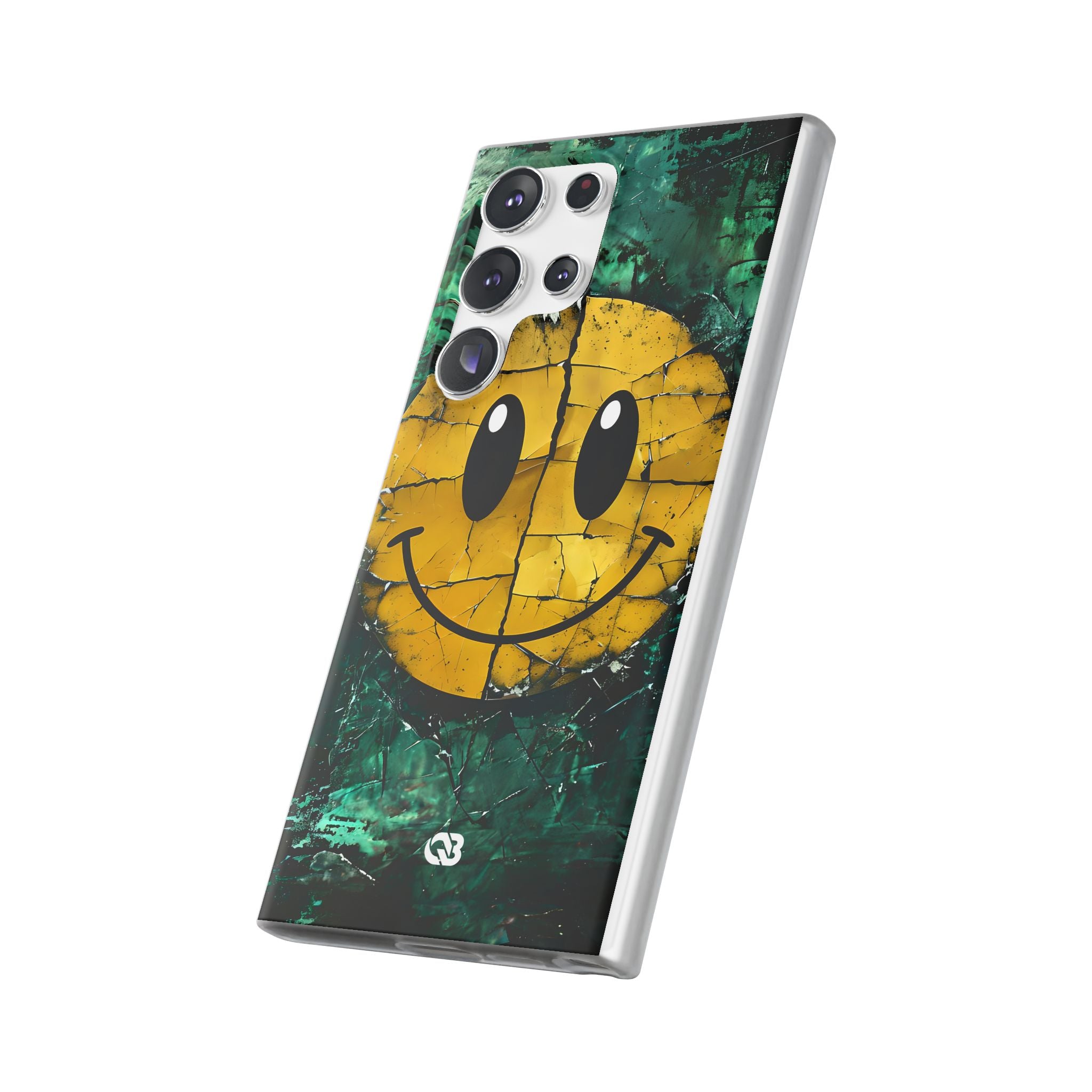 Fractured Yellow Grin · Soft Custodia per Samsung