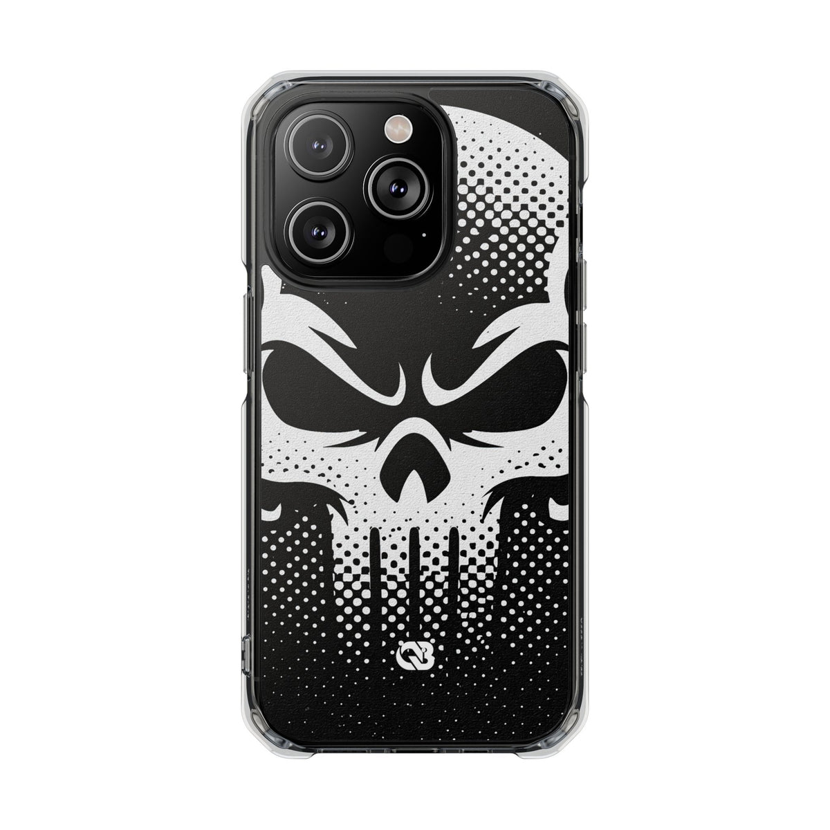 Phantom Halftone · Clear Impact Magnetic Phone Case for iPhone · Black