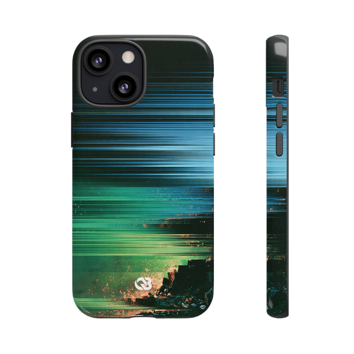 Digital Shoreline Drift · Tough Phone Case for iPhone · Teal