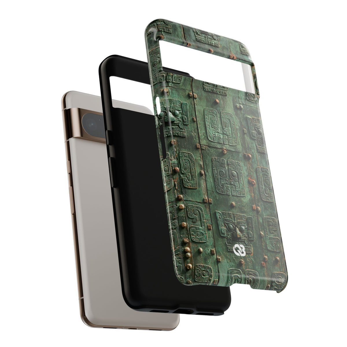 Dynastic Bronze Relief · Tough Phone Case for Pixel · Green