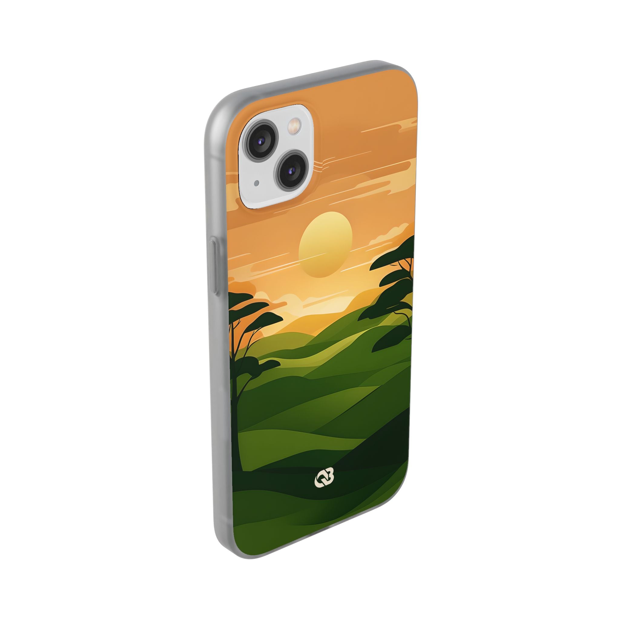 Verdant Horizon Sun · Soft Phone Case for iPhone