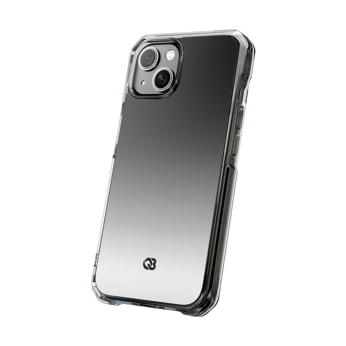 Noir Ombre Fade · Clear Impact Magnetic Phone Case for iPhone · Black