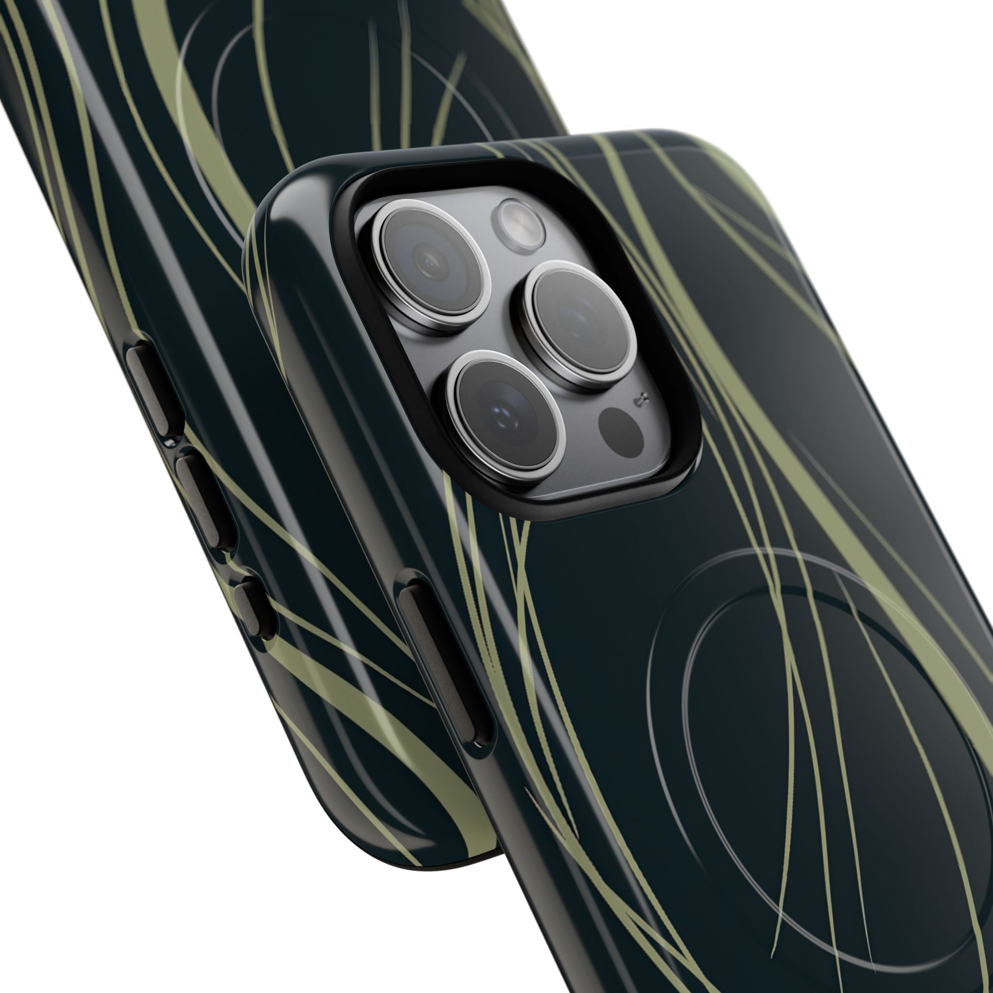 Green Tough 2.0 Magsafe Phone Case for iPhone - Obsidian Sage Flow