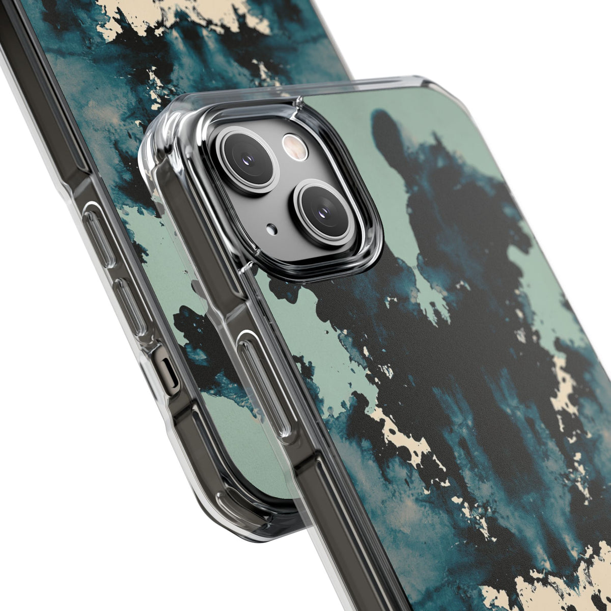 Rorschach Ink Void · Clear Impact Magnetic Phone Case for iPhone · Black