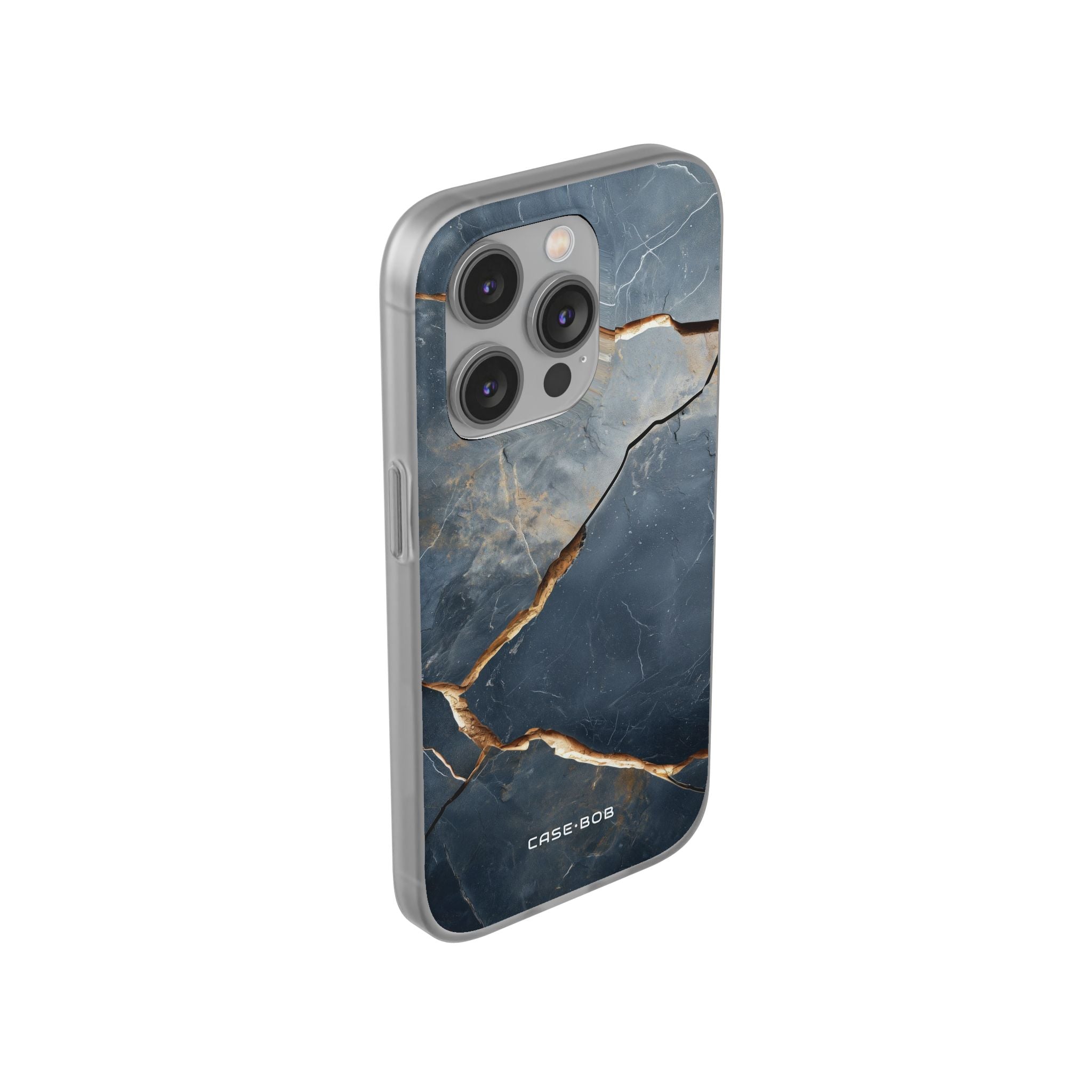 Jagged Vein Navy iPhone 14 Pro -pehmeä suojakotelo