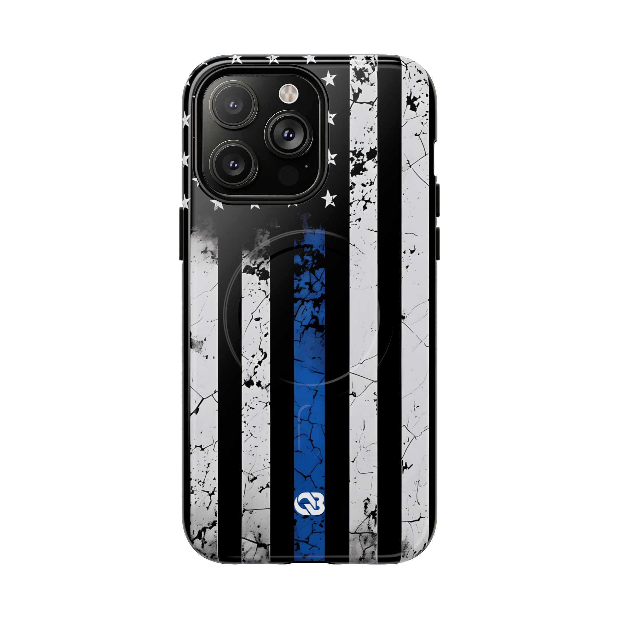 Gritty Cobalt Flag · Tough+ Phone Case for iPhone · Magsafe