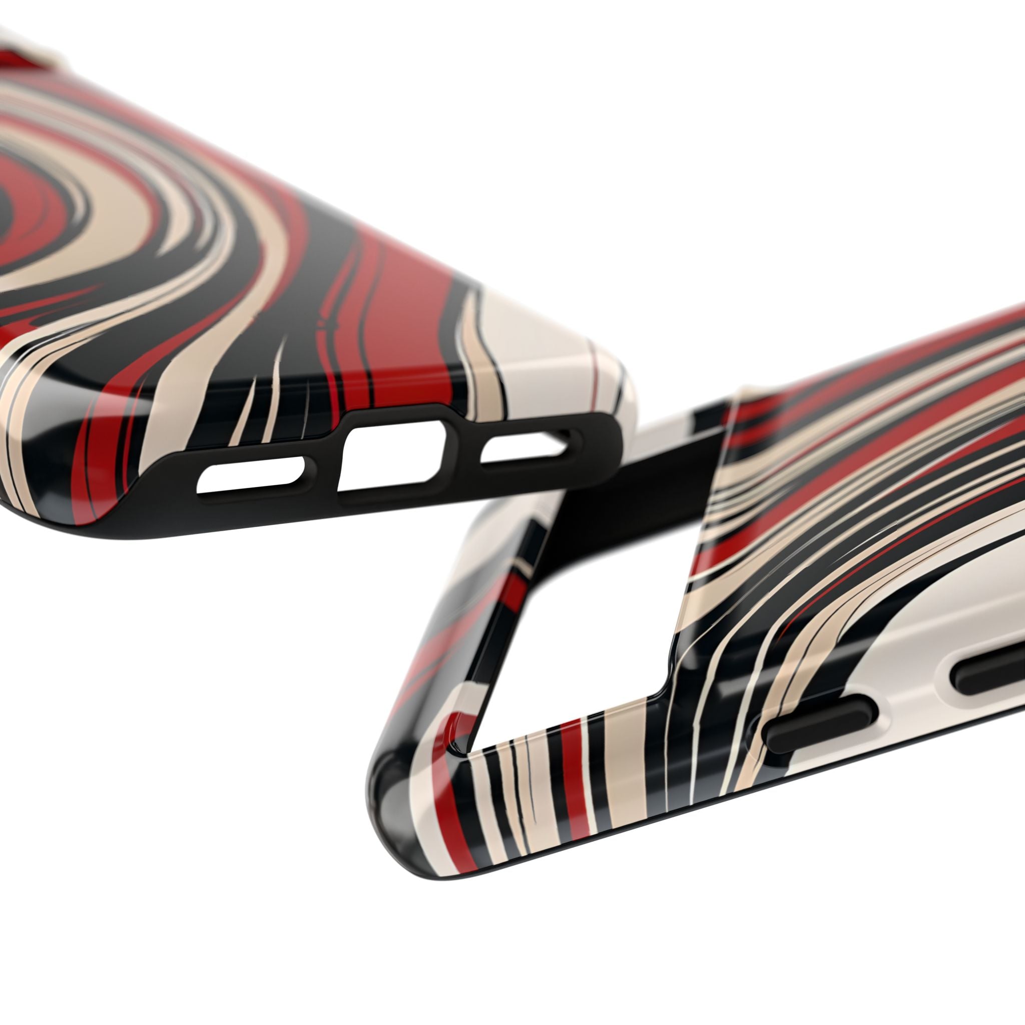 Crimson Flow Waves · Tough Coque de téléphone pour Google Pixel