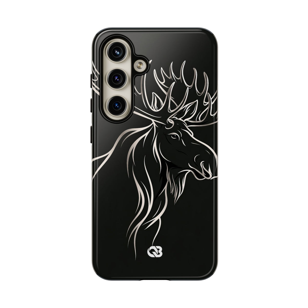 Nordic Moose Contour · Tough Phone Case for Samsung · Black