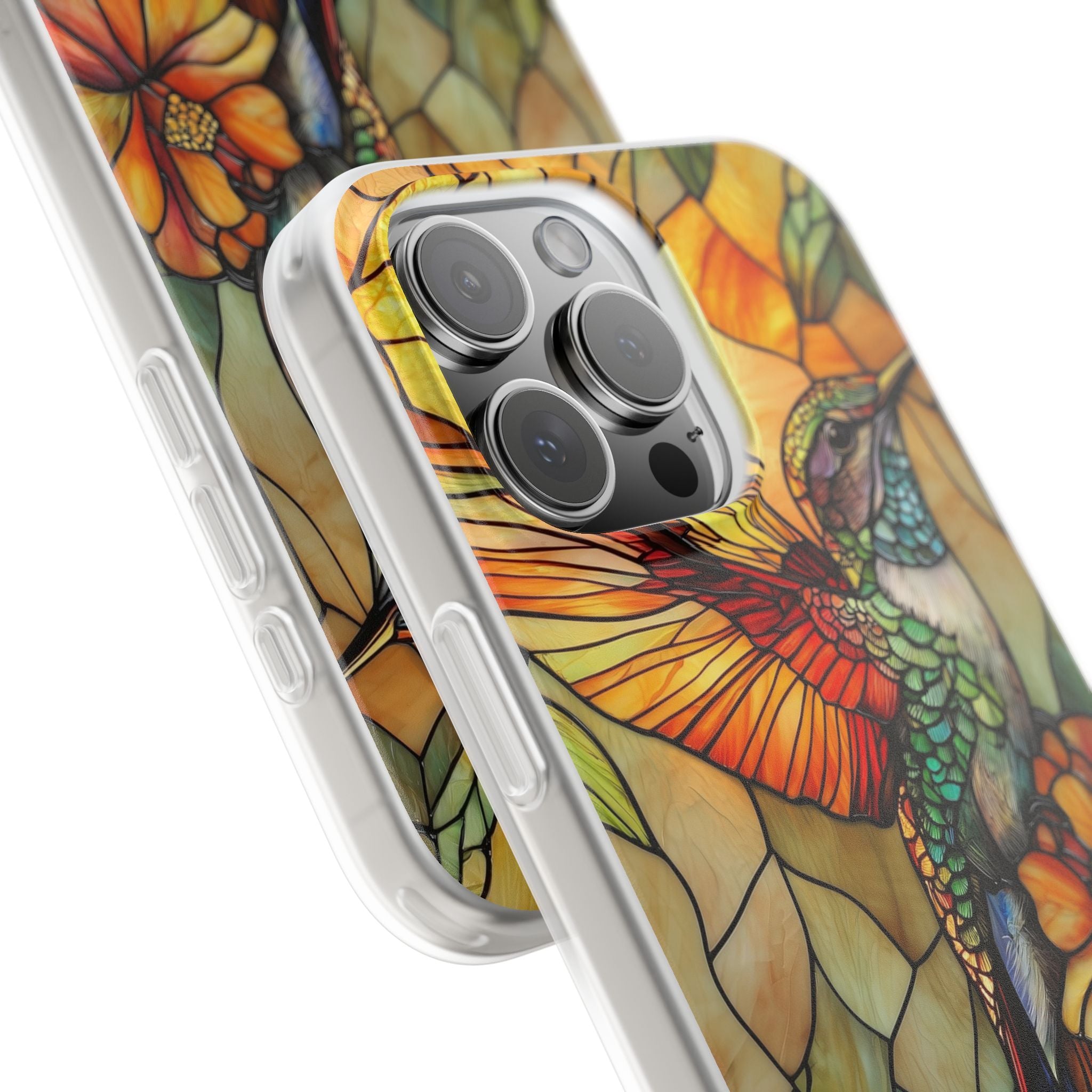 Amber Glass Hummingbird · Soft Phone Case for iPhone