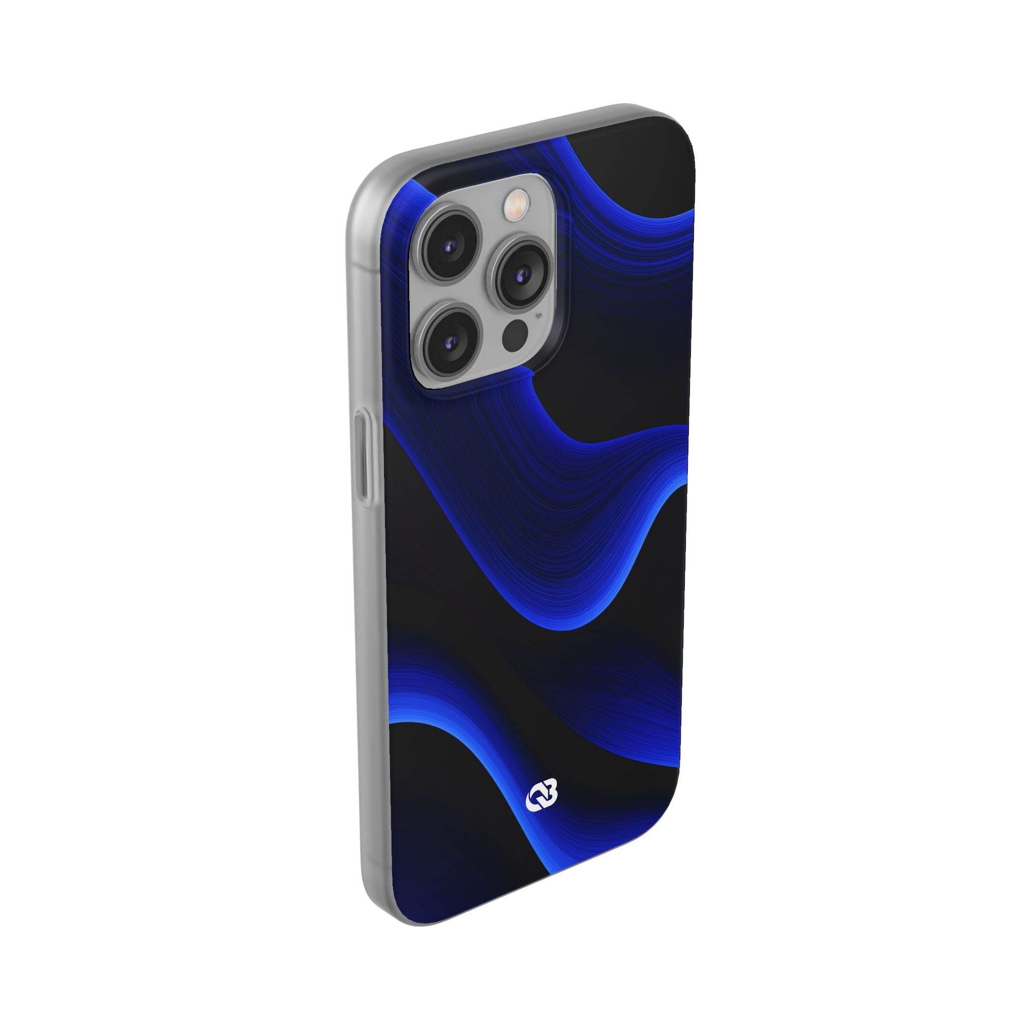 Blue Lite Phone Case for iPhone - Electric Cobalt Flow