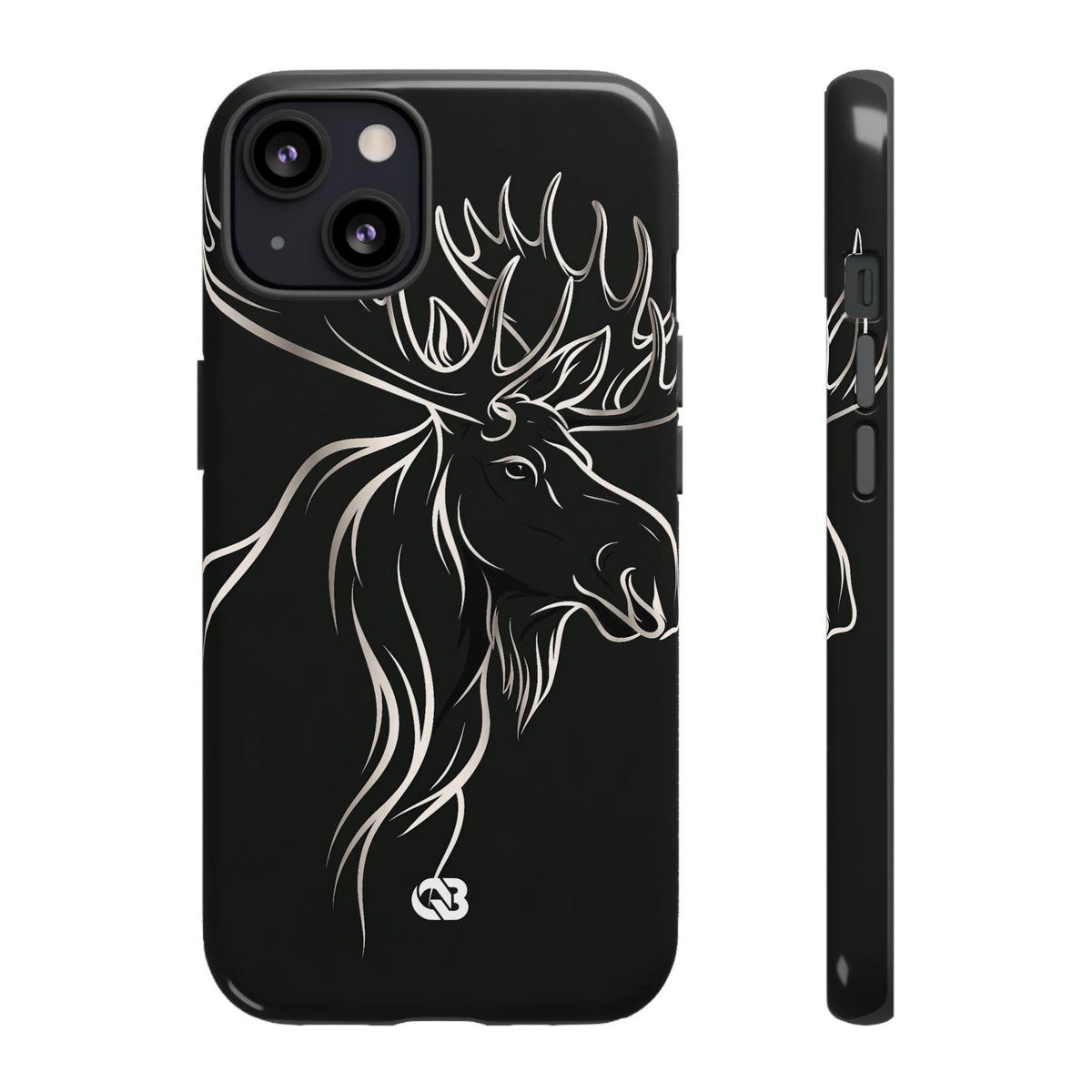 Nordic Moose Contour · Tough Phone Case for iPhone · Black