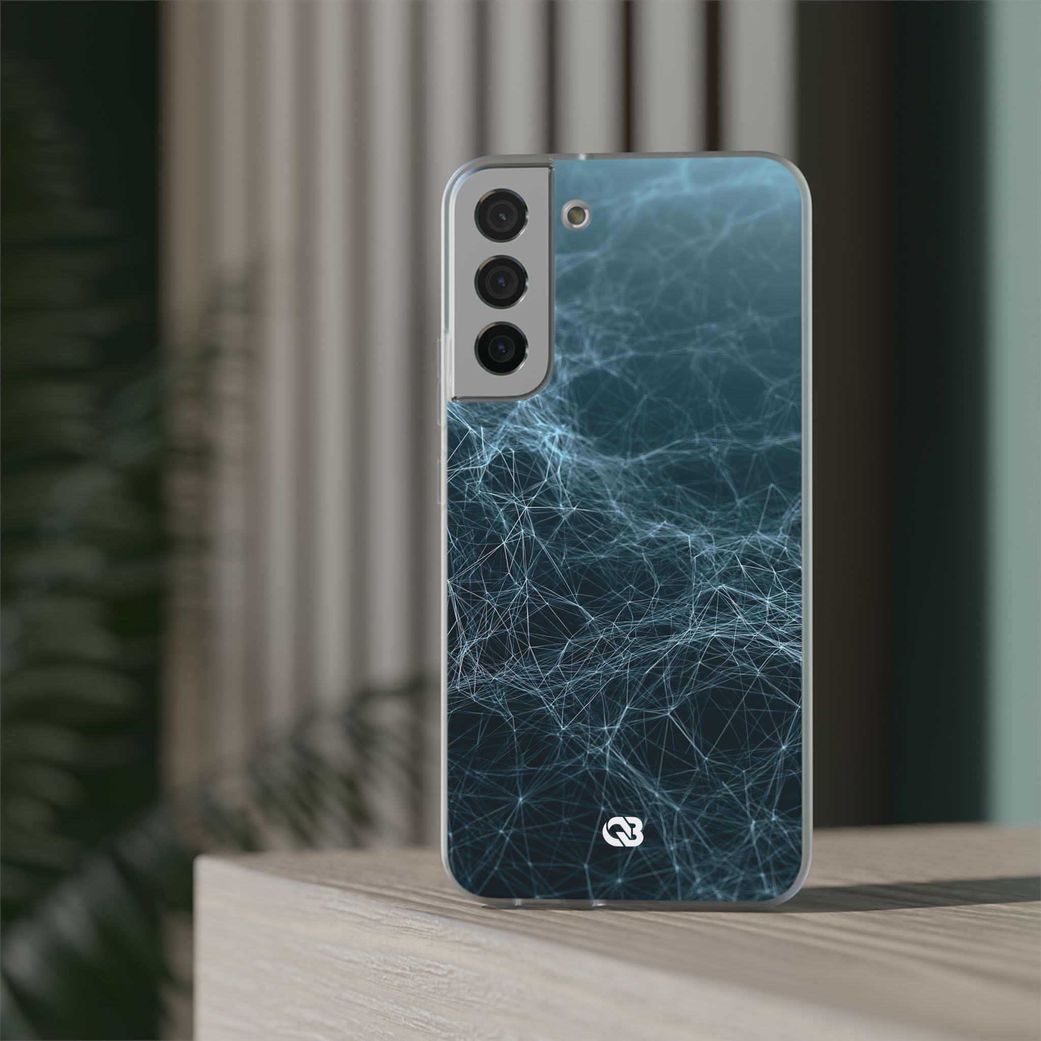 Teal Lite Phone Case for Samsung - Arctic Neural Mesh