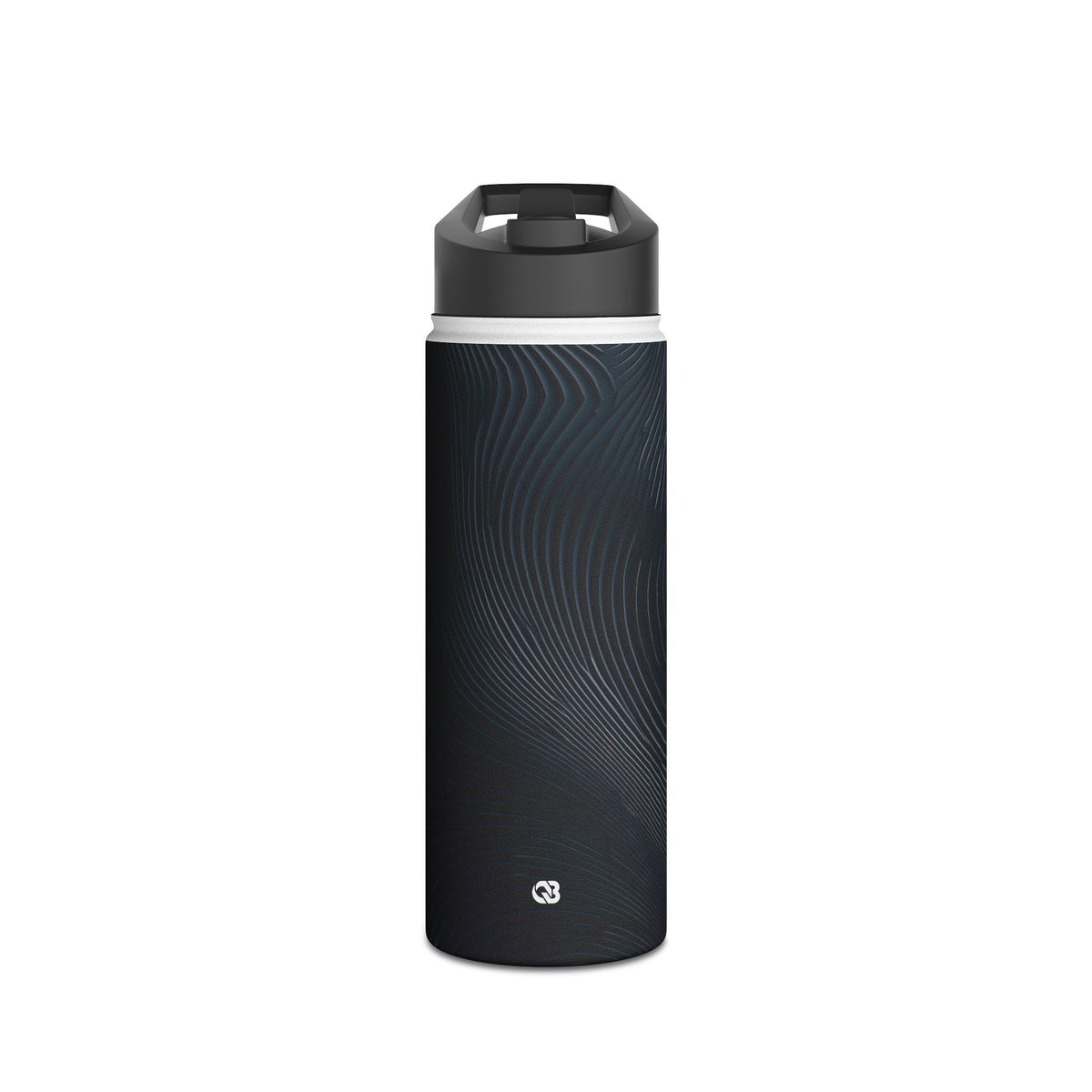 Obsidian Contours · Insulated Water Bottle · Black