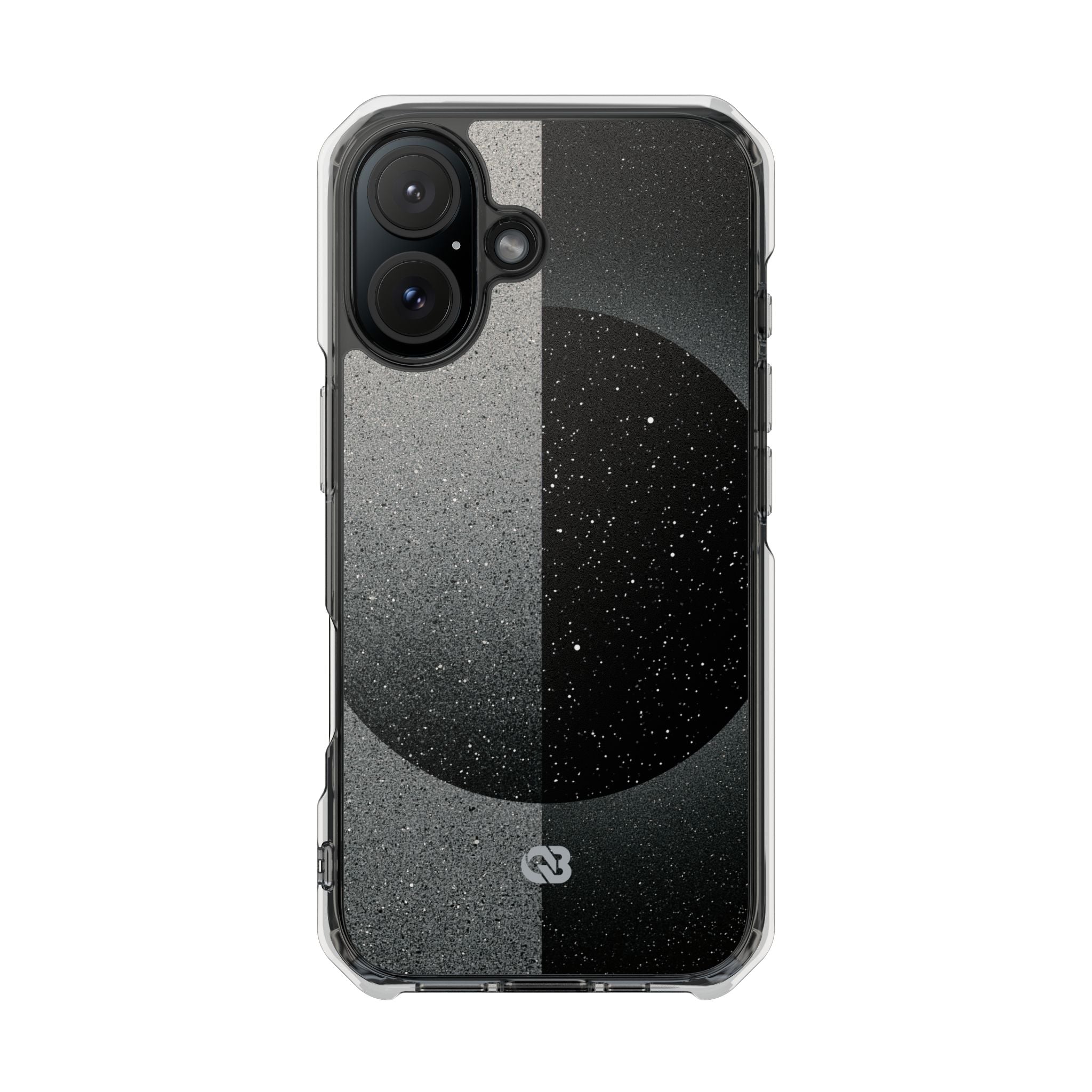 Black Impact MagSafe Phone Case for iPhone - Lunar Static Orbit
