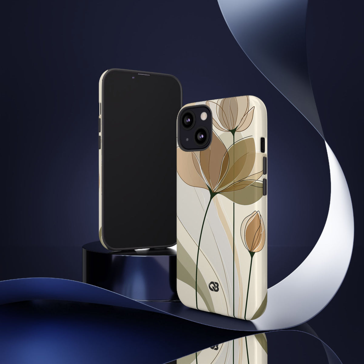 Translucent Petal Contour · Tough Phone Case for iPhone · Beige